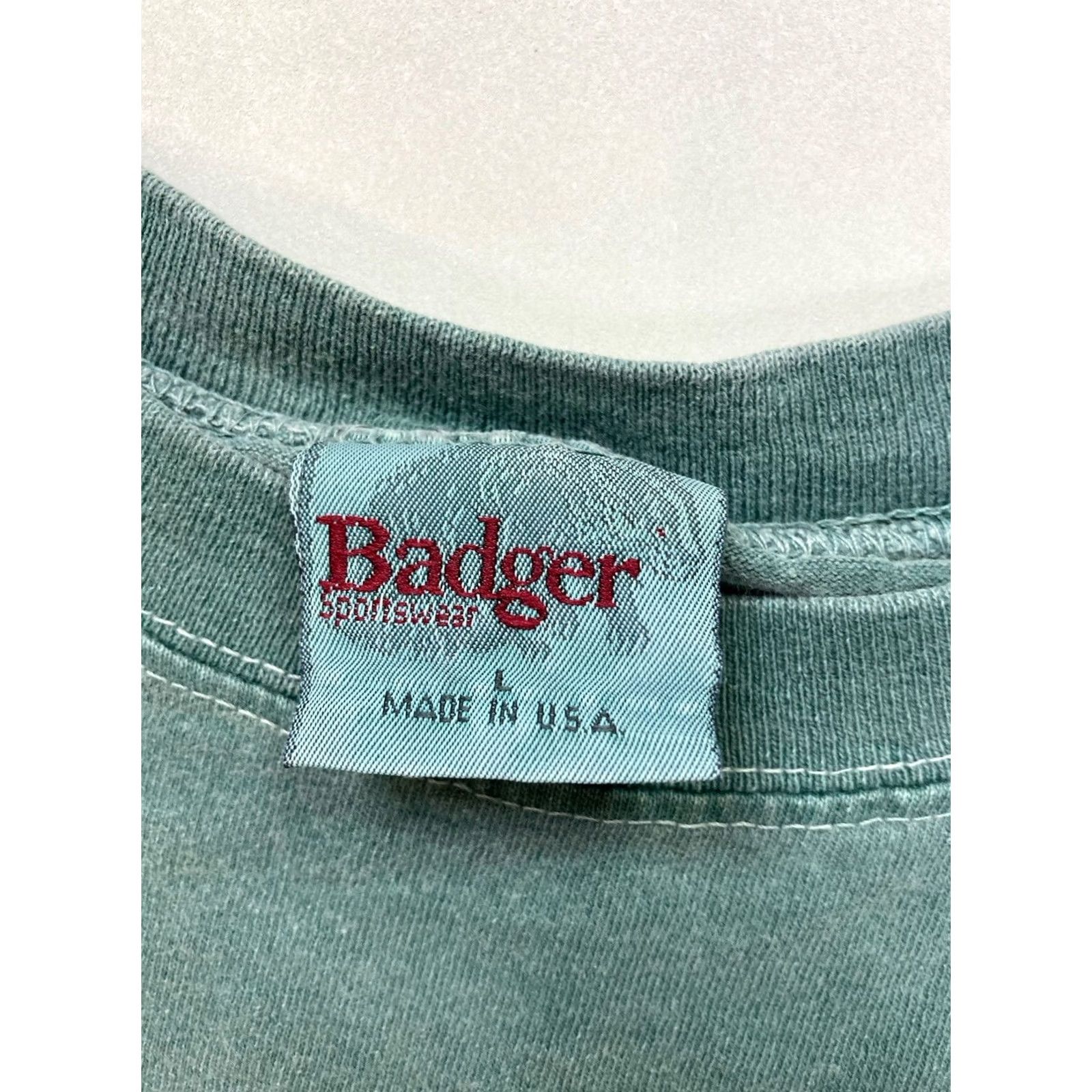 Vintage VINTAGE Badger Sportswear Nashville Tennessee Graphic T-shirt Men L Green 90s Single Stitch Shirt Adult Large 90s City USA Mens Size US L / EU 52-54 / 3 - 7 Thumbnail
