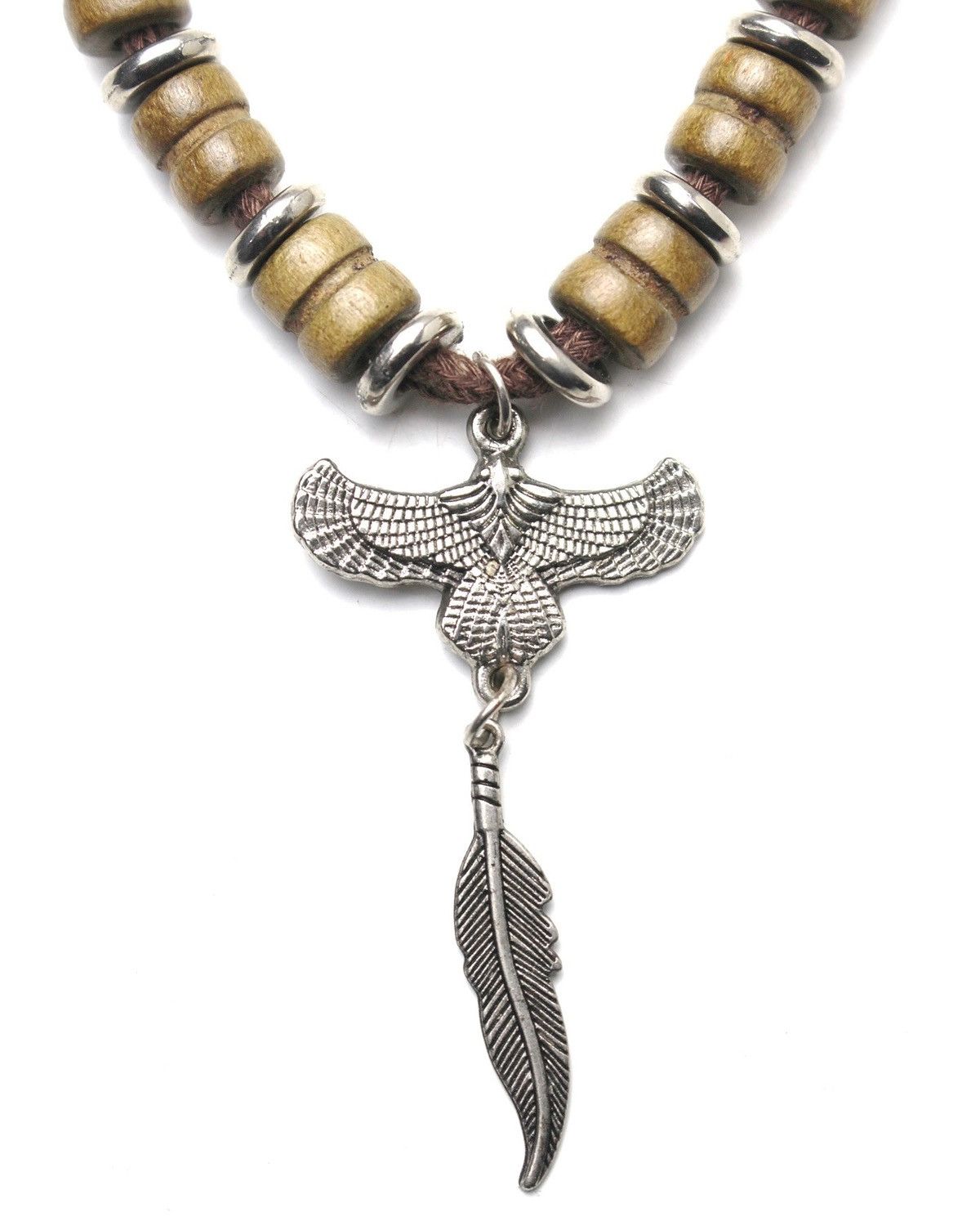 Vintage 2000S JAPANESE MADE EAGLE FEATHER PENDENT NECKLACE BRACELET Size ONE SIZE - 3 Thumbnail