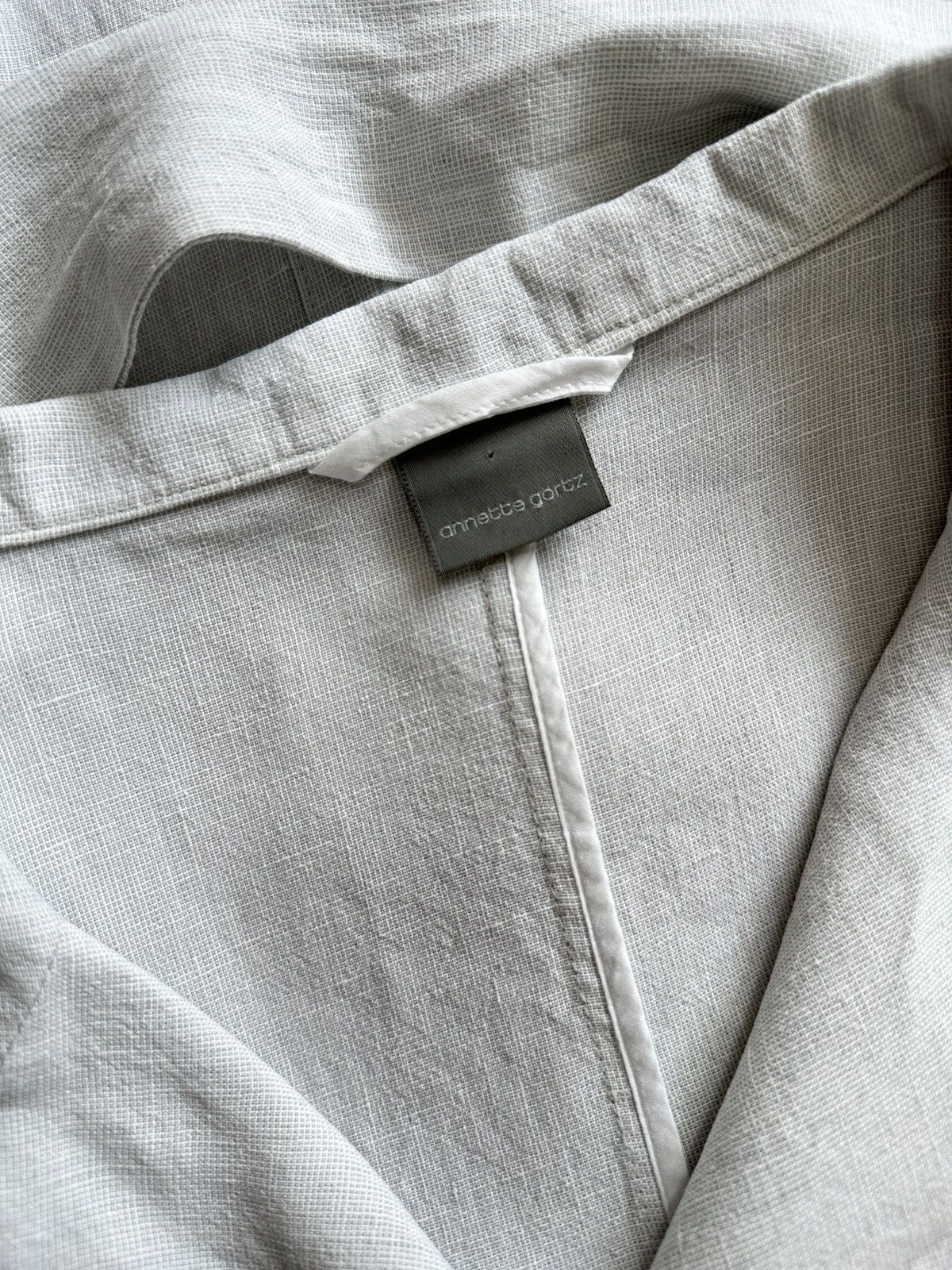 Annette Gortz ANNETTE GORTZ Avant Garde Asymmetrical Linen Blazer Jacket Size XS / US 0-2 / IT 36-38 - 6 Thumbnail