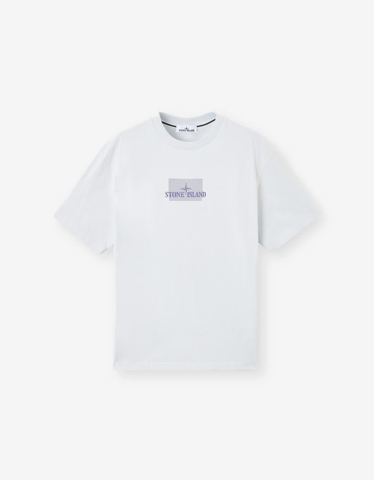 Stone Island Blue Grid Print T-Shirt