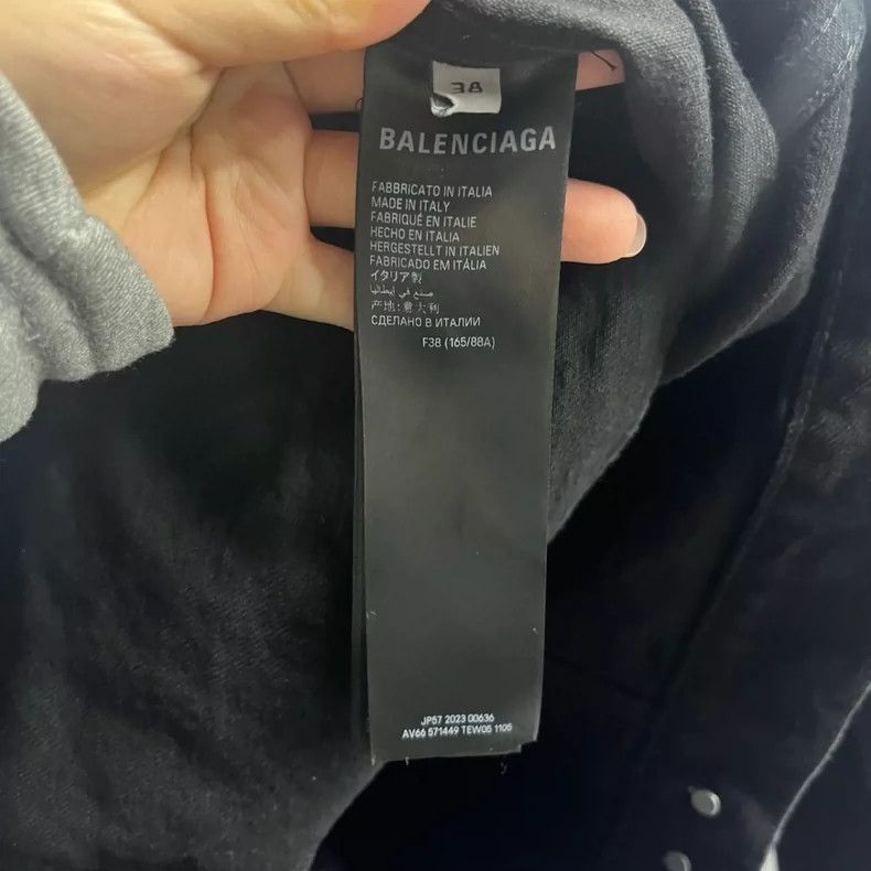 Balenciaga Balenciaga size 36 Black single-breasted denim jacket with Size US S / EU 44-46 / 1 - 5 Thumbnail
