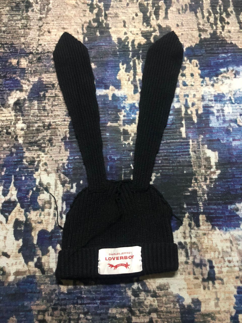 Charles Jeffrey LOVERBOY Charles Jeffrey Loverboy Chunky Rabbit Beanie Black Size ONE SIZE - 3 Thumbnail