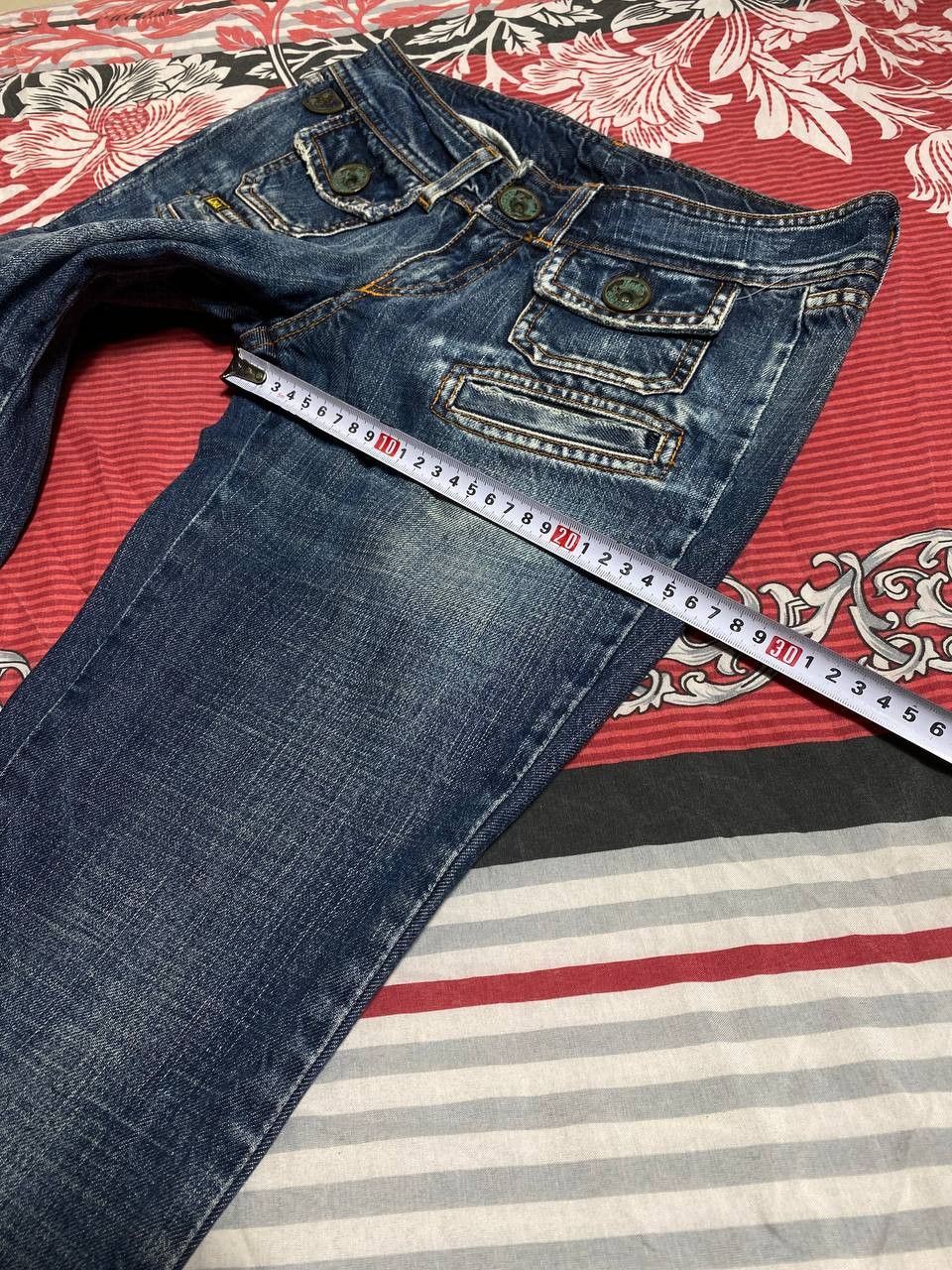 Japanese Brand Dirty Painted Patchwork Distressed Crush Faded Y2K Jeans Size US 34 / EU 50 - 8 Thumbnail