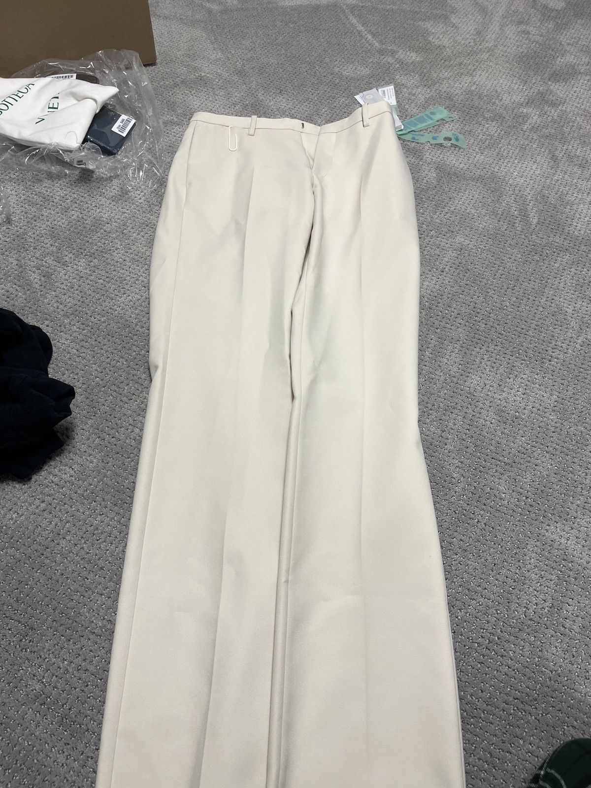 Off-White Ivory No Color Pap Drill Slim Pant Size 46L - 10 Thumbnail
