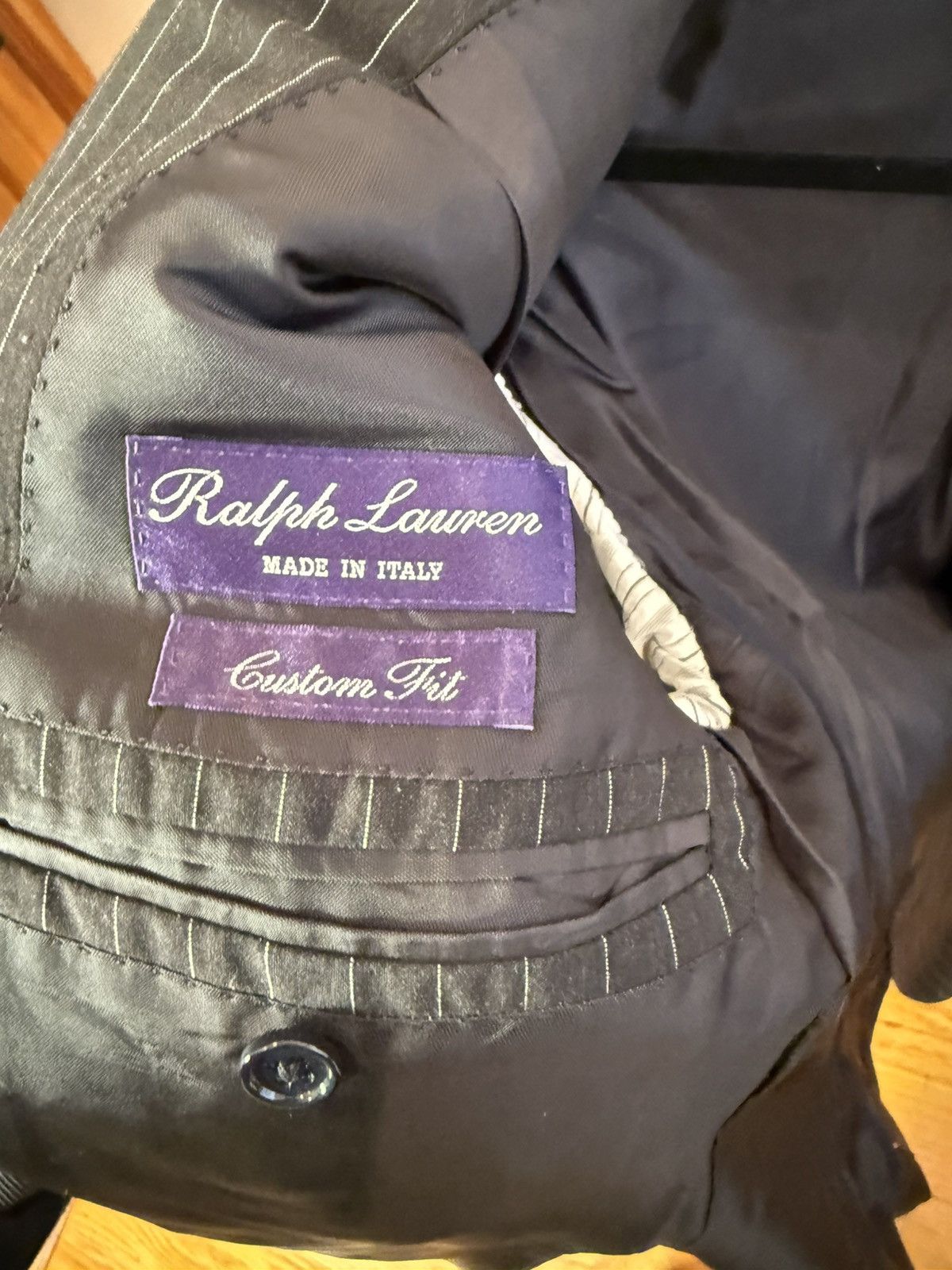Ralph Lauren Purple Label RLPL stripe blazer Size 40R - 3 Thumbnail