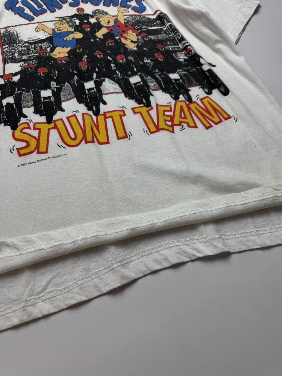 Vintage Vintage 1991 The Flintstones "Stunt Team" T-Shirt Size US XL / EU 56 / 4 - 8 Thumbnail
