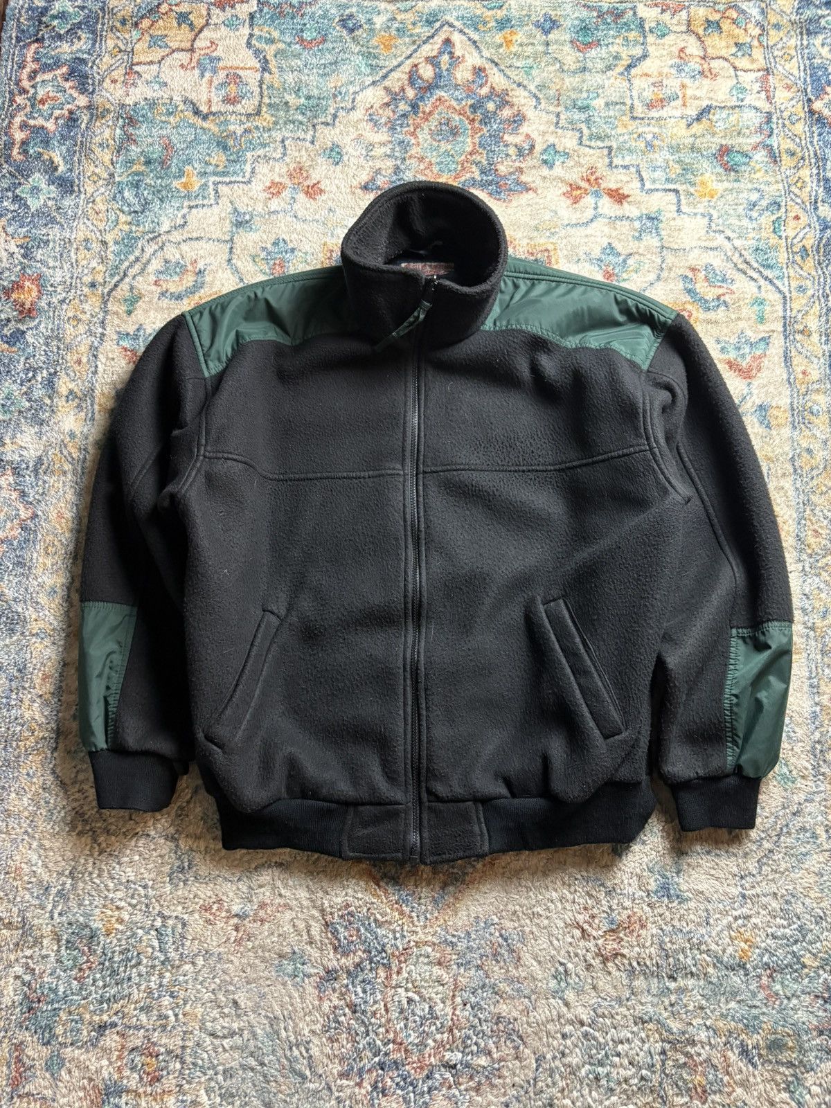 Vintage Vintage HBC Black Zip-up Fleece Jacket Size XL Size US XL / EU 56 / 4 - 1 Thumbnail