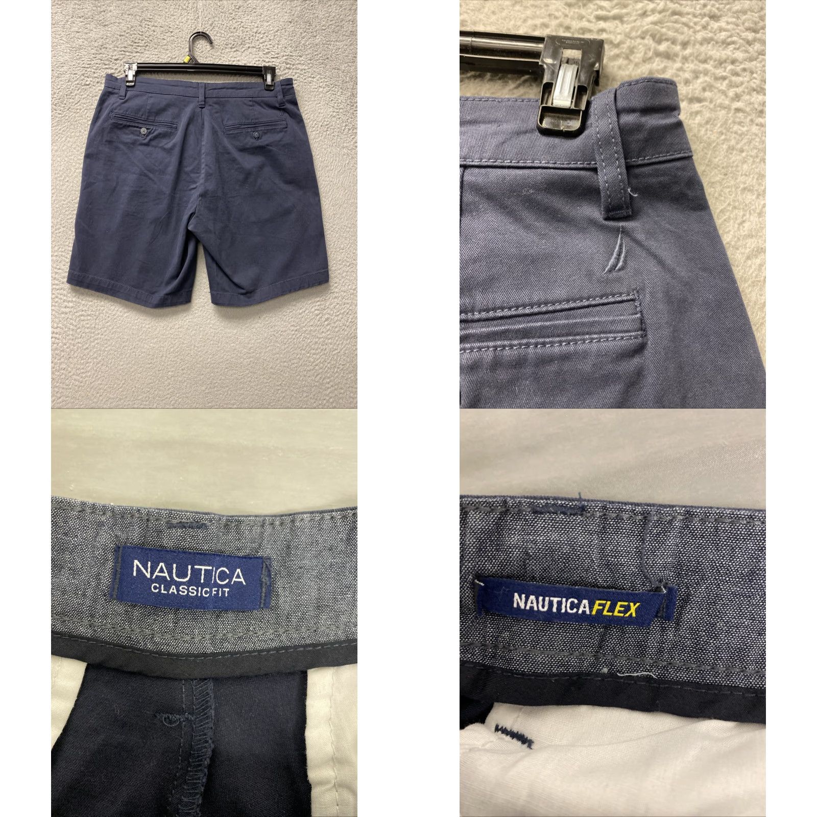 Nautica VINTAGE Nautica Chino Shorts Size 33 Navy Blue Classic Cotton 90s Retro Mens Size US 33 - 8 Thumbnail