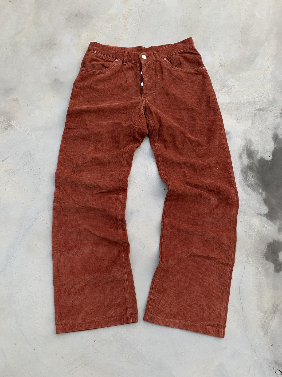image of Archival Clothing x Maison Margiela Corduroy Pants in Orange, Men's (Size 28)