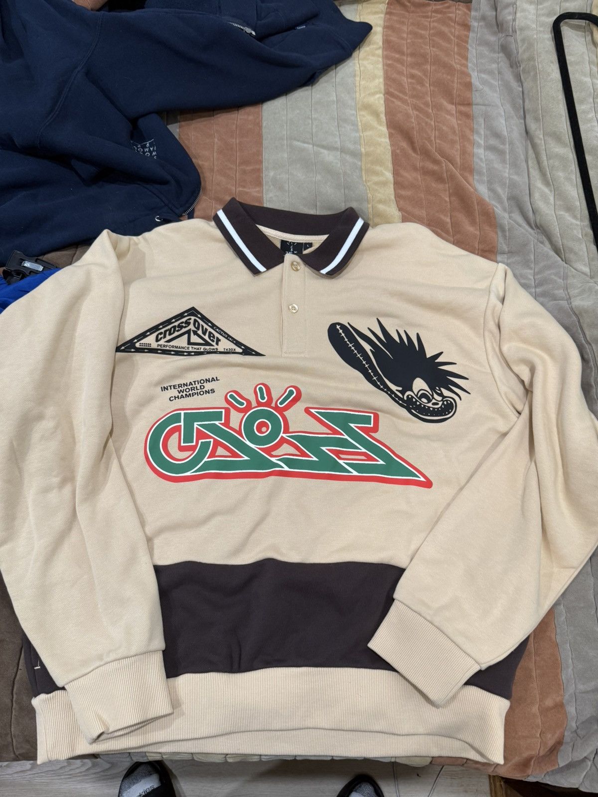 Travis Scott Cactus Jack Cross Rugby Sweater Size US L / EU 52-54 / 3 - 1 Thumbnail