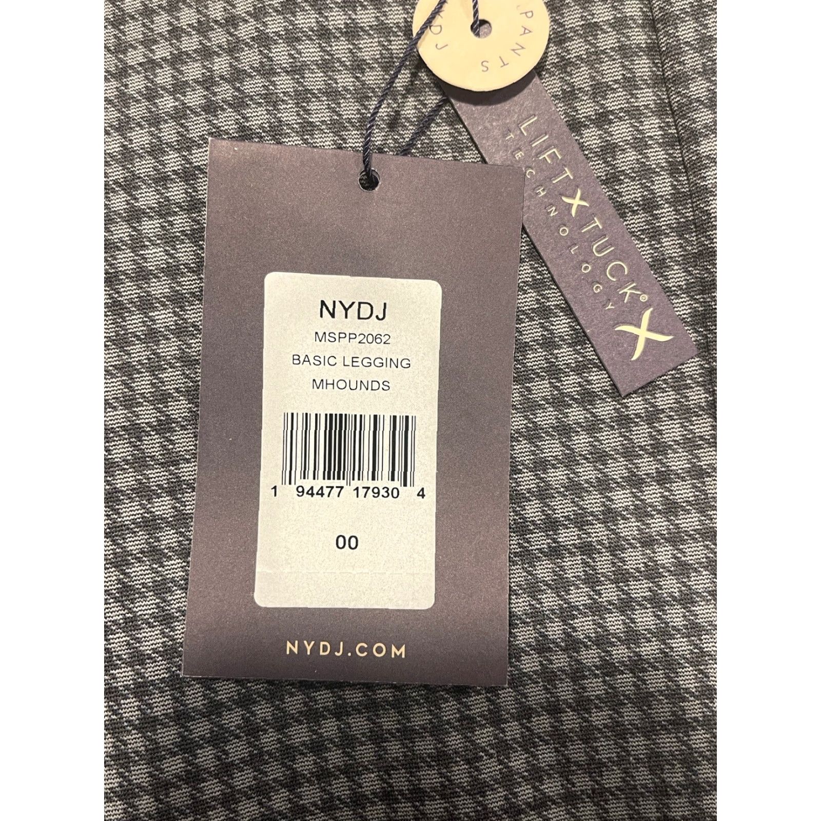 NYDJ NYDJ Pants Dress Pants Women 00 Gray Houndstooth Stretch Ponte Workwear Skinny 29in Inseam Flat Front Pull On 27in Waist Regular Size 00 Womens Size 27" / US 4 / IT 40 - 3 Thumbnail