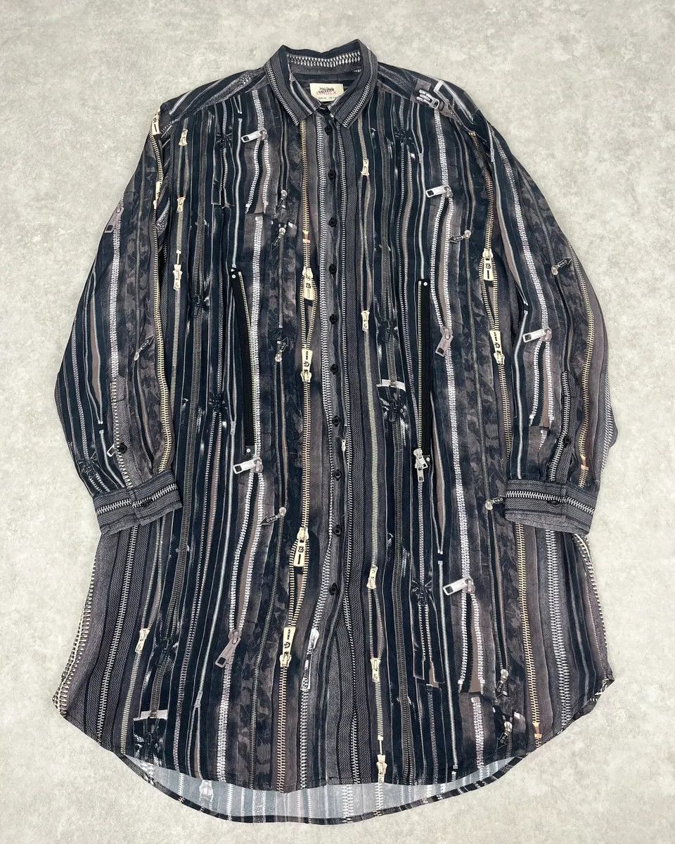 Jean Paul Gaultier 2000s Jean Paul Gaultier Zippers Print Long Shirt Size US S / EU 44-46 / 1 - 1 Thumbnail