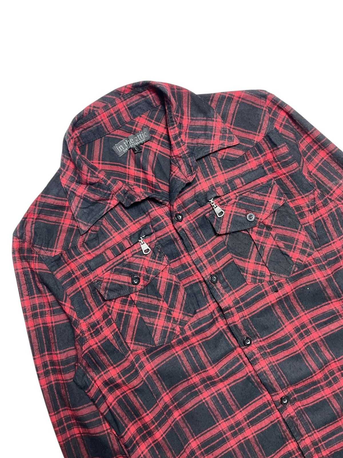 14th Addiction 2000’s In The Attic Rockers Garment - Plaid Zip Vkei Shirt Size US M / EU 48-50 / 2 - 3 Thumbnail