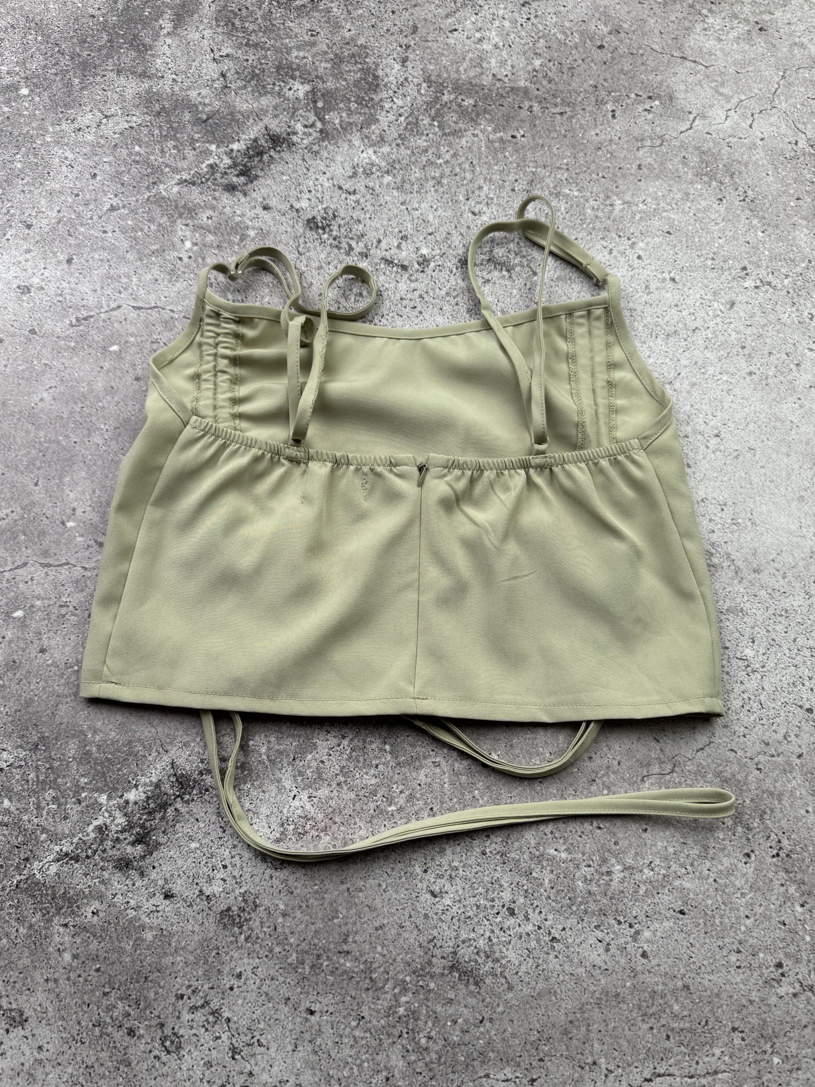 Vintage Vintage Cropped Tank Top C595(V517)(E8) Size XS / US 0-2 / IT 36-38 - 3 Thumbnail