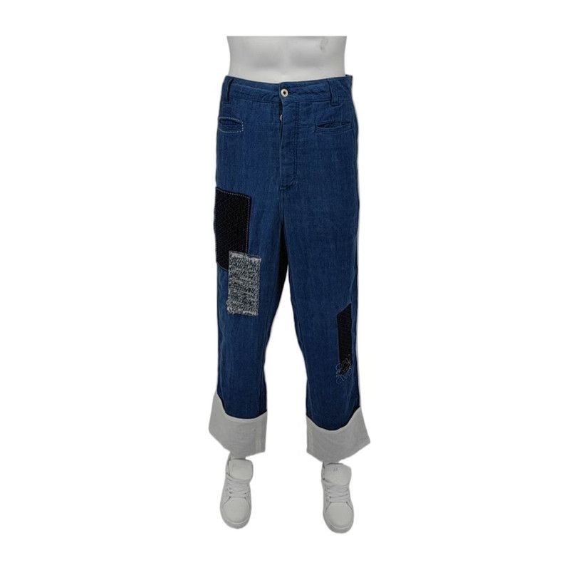 Loewe Loewe Blue Men's Denim Pants with Patches 0089 Size US 44 / EU 60 - 1 Thumbnail