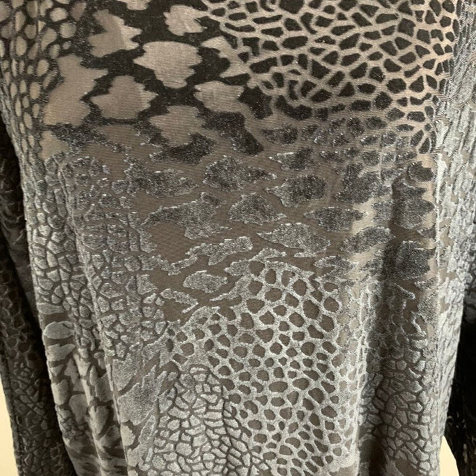 Chicos Chico's Blouse Women's Size 4 Black Top Side Tie 3/4 Sleeve Size XXL / US 16-18 / IT 52-54 - 4 Thumbnail