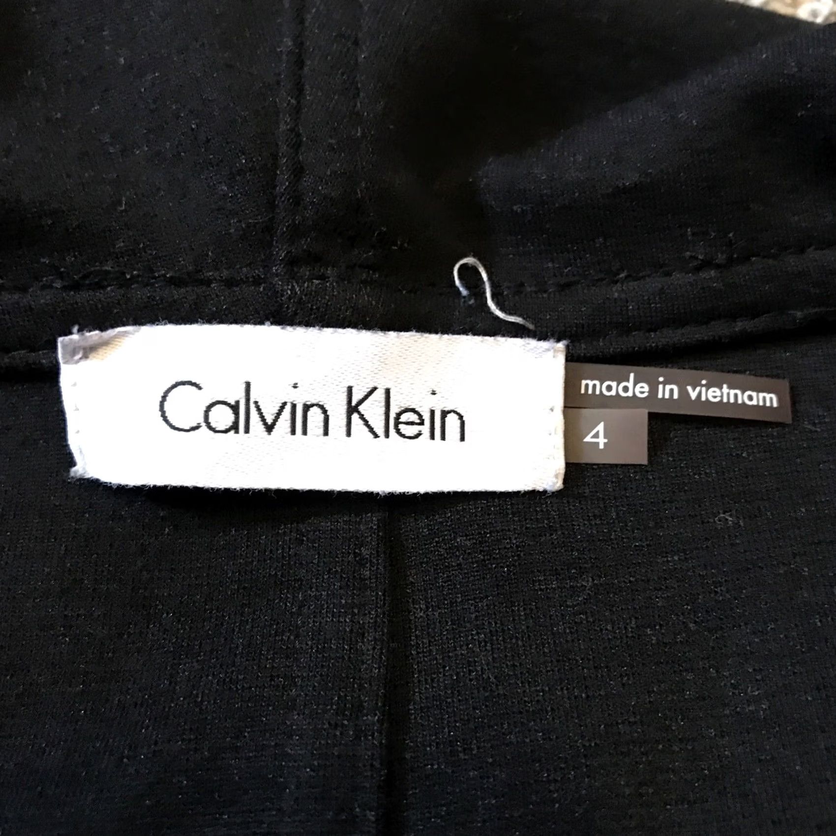 Calvin Klein Calvin Klein Cardigan Womens Size 4 Black Open Polyester Blend Long Sleeve Crew Neck Sweater Size S / US 4 / IT 40 - 2 Thumbnail
