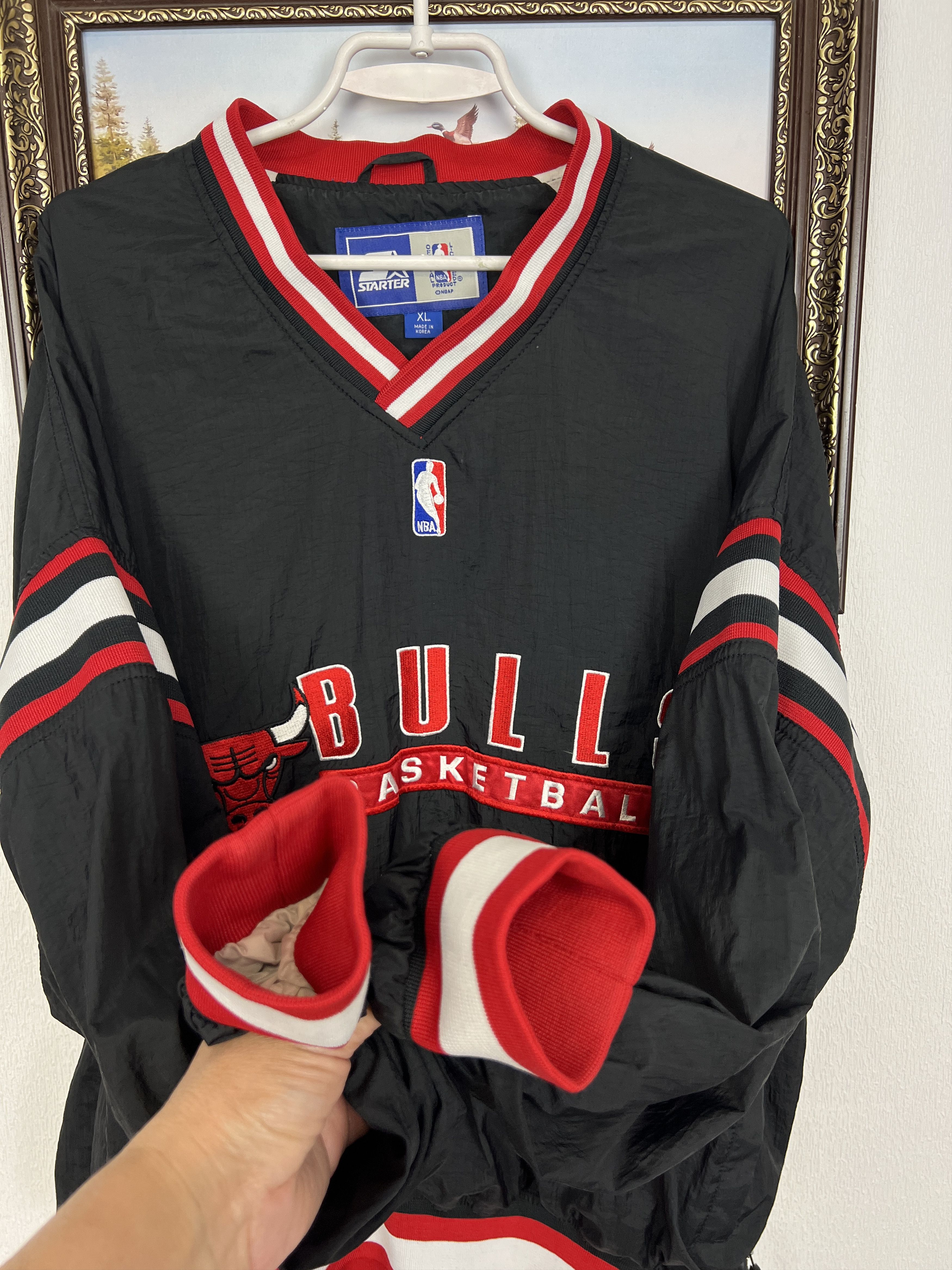Starter Vintage 90's Starter Chicago Bulls NBA Jacket Windbreaker Size US XL / EU 56 / 4 - 10 Thumbnail