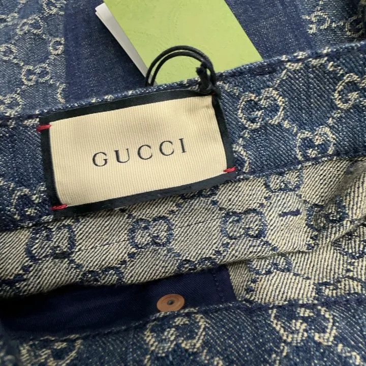 Gucci Gucci Gucci Vintage GG Denim Pants for Men -2506 Size US 29 - 2 Thumbnail