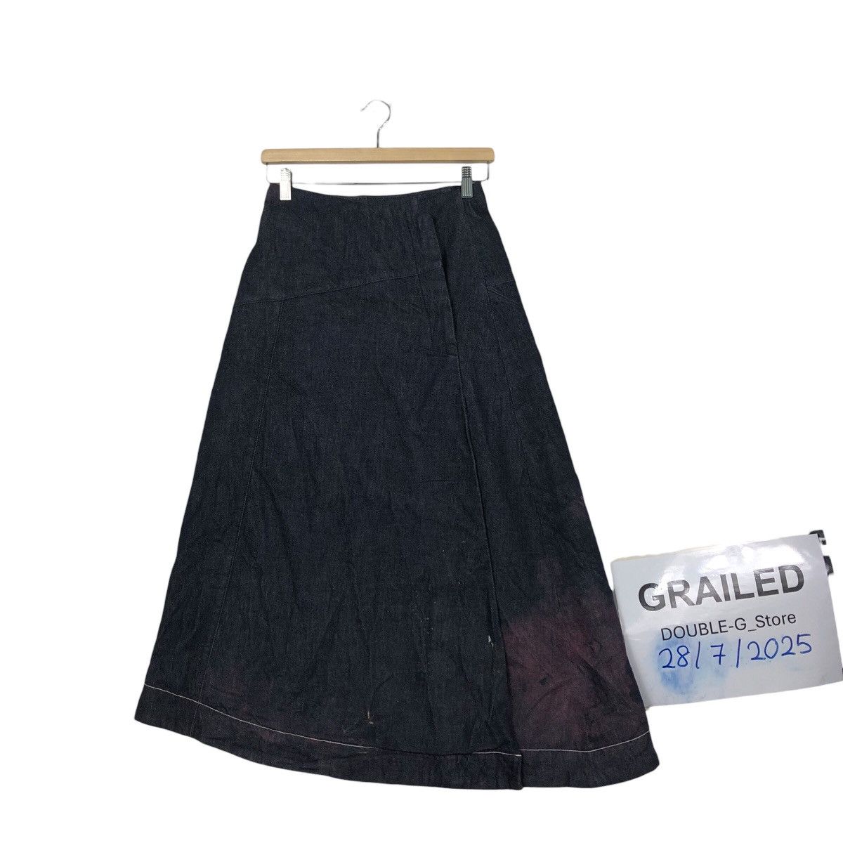 Japanese Brand 📌Acid Wash Design Punk Style Urvin Skirt Made in Japan Size 26" / US 2 / IT 38 - 1 Thumbnail