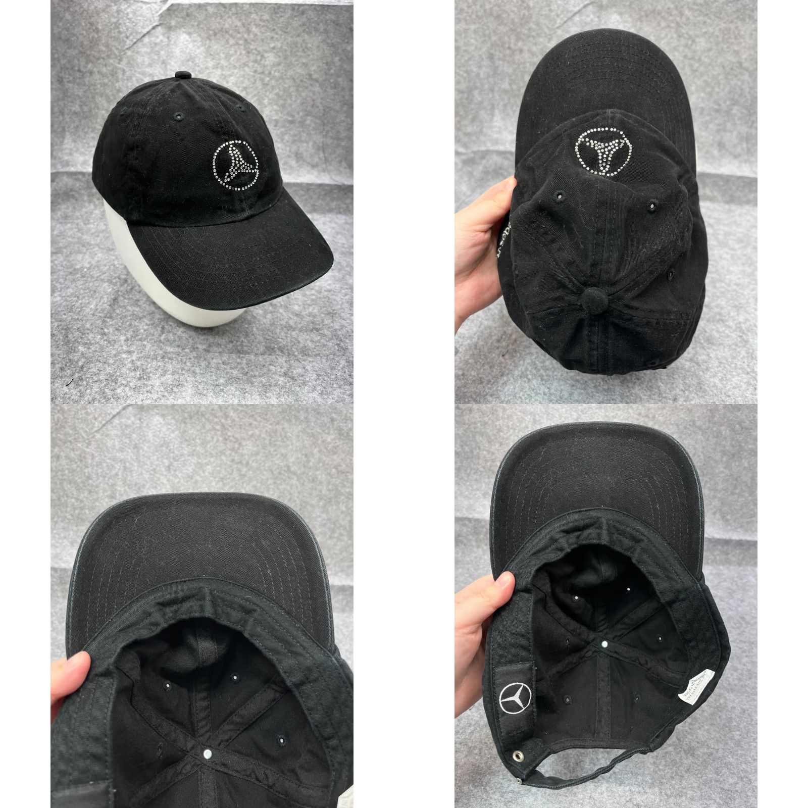 Mercedes-Benz VINTAGE Mercedes-Benz Baseball Cap Hat Adjustable Womens Cotton Black Logo 90s Travel Outdoor Size ONE SIZE - 8 Thumbnail