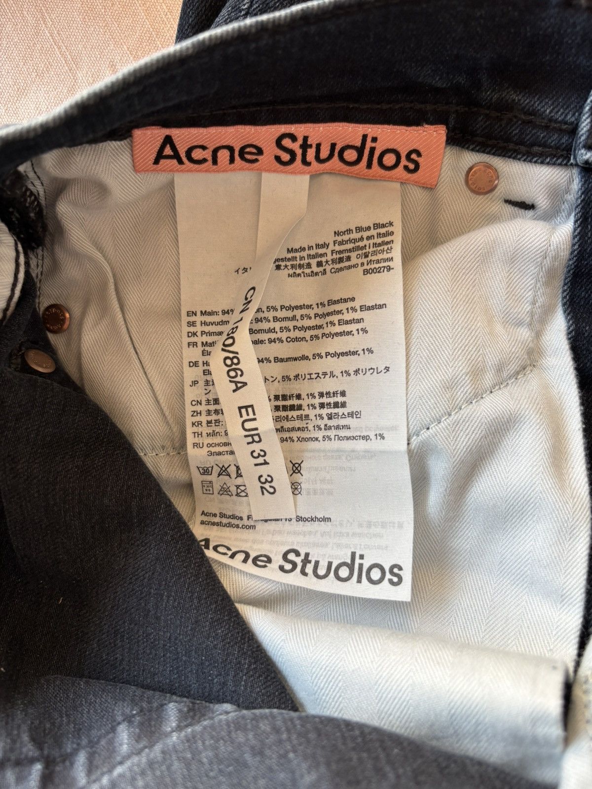 Acne Studios Acne Studios North Blue Black Size US 31 - 5 Thumbnail