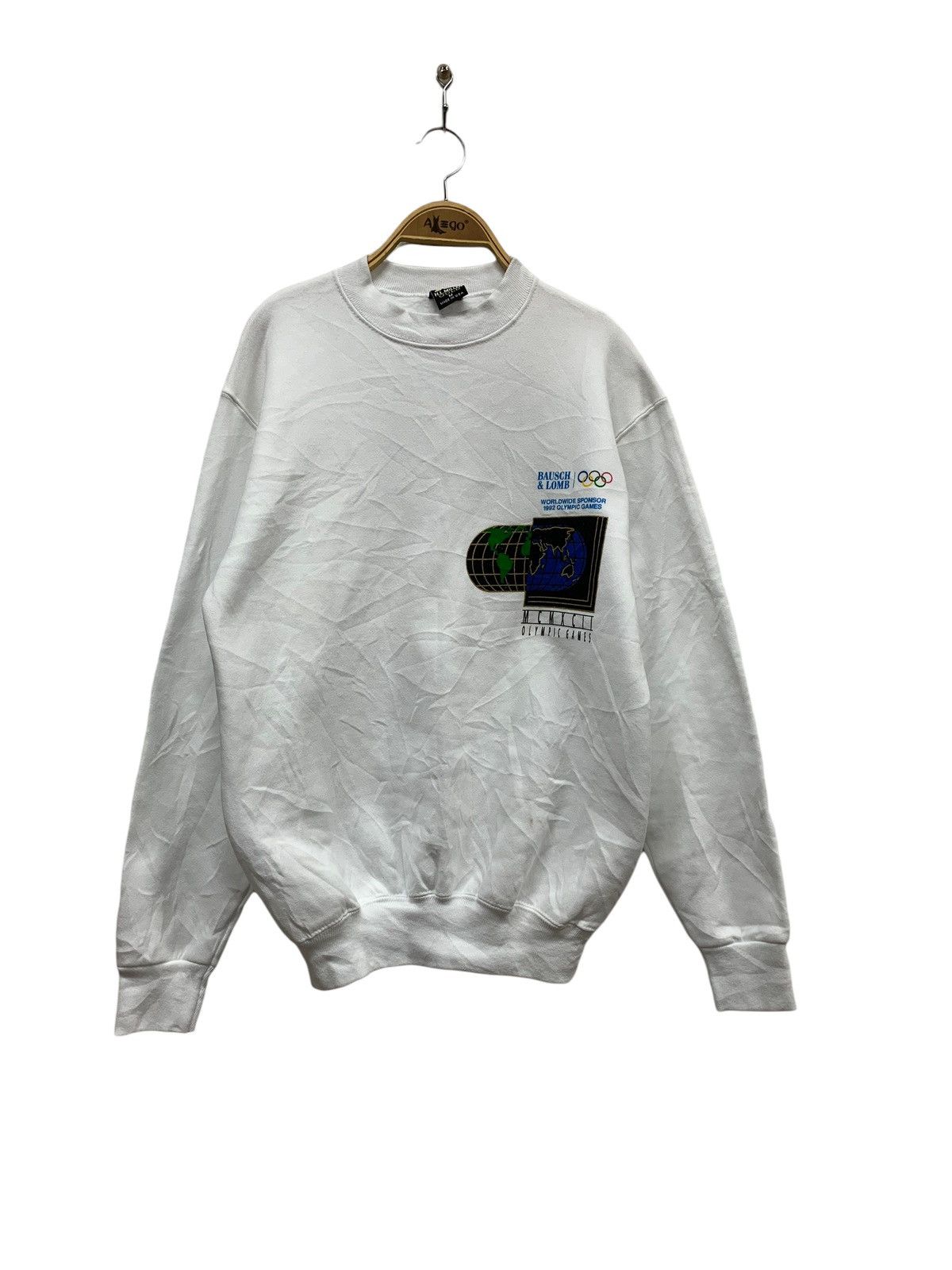 image of Bausch Lomb x USA Olympics Vintage Bausch & Lomb Olympic 90’S Usa in White, Men's (Size Medium)
