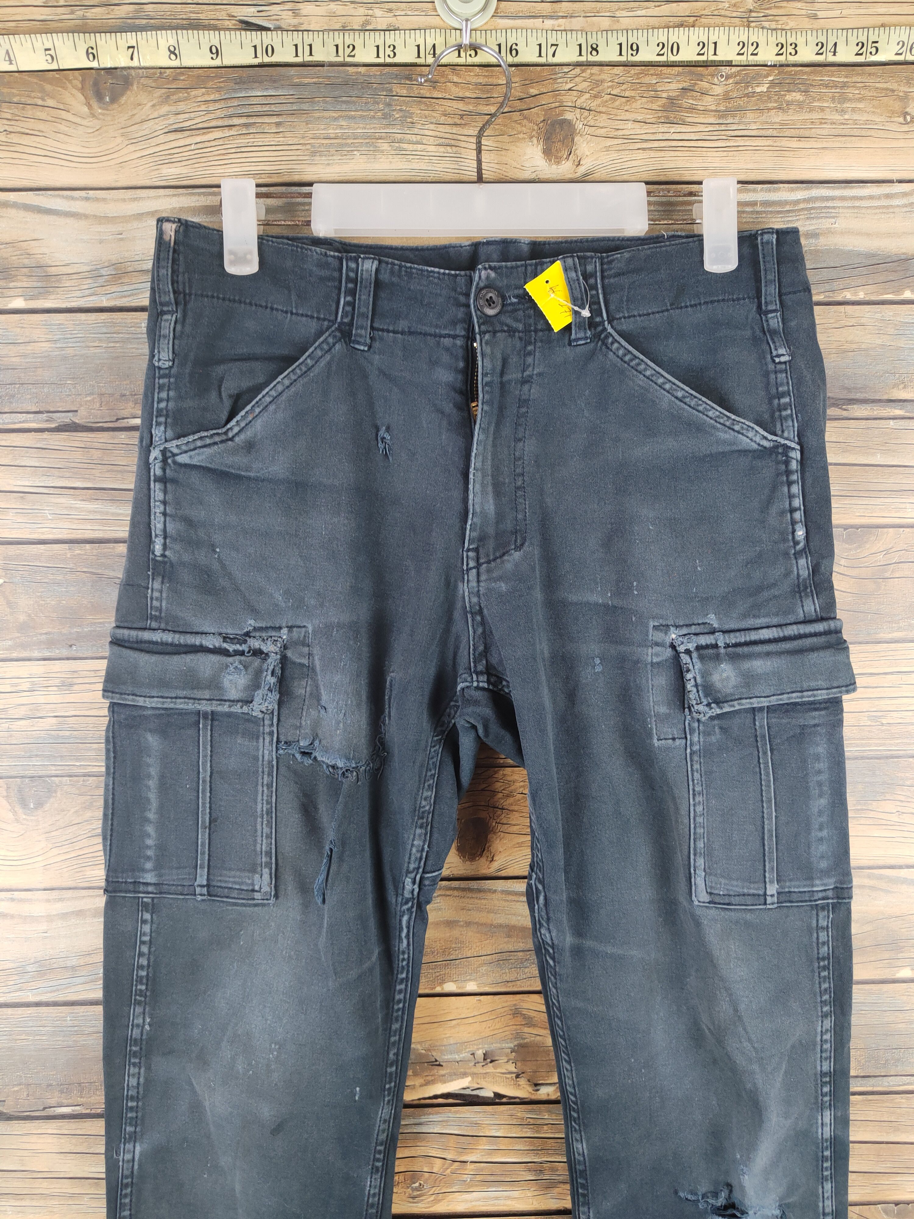 Japanese Brand DL Gladiator Navy Multipocket Cargo Pants #46-271T Size US 30 / EU 46 - 2 Thumbnail
