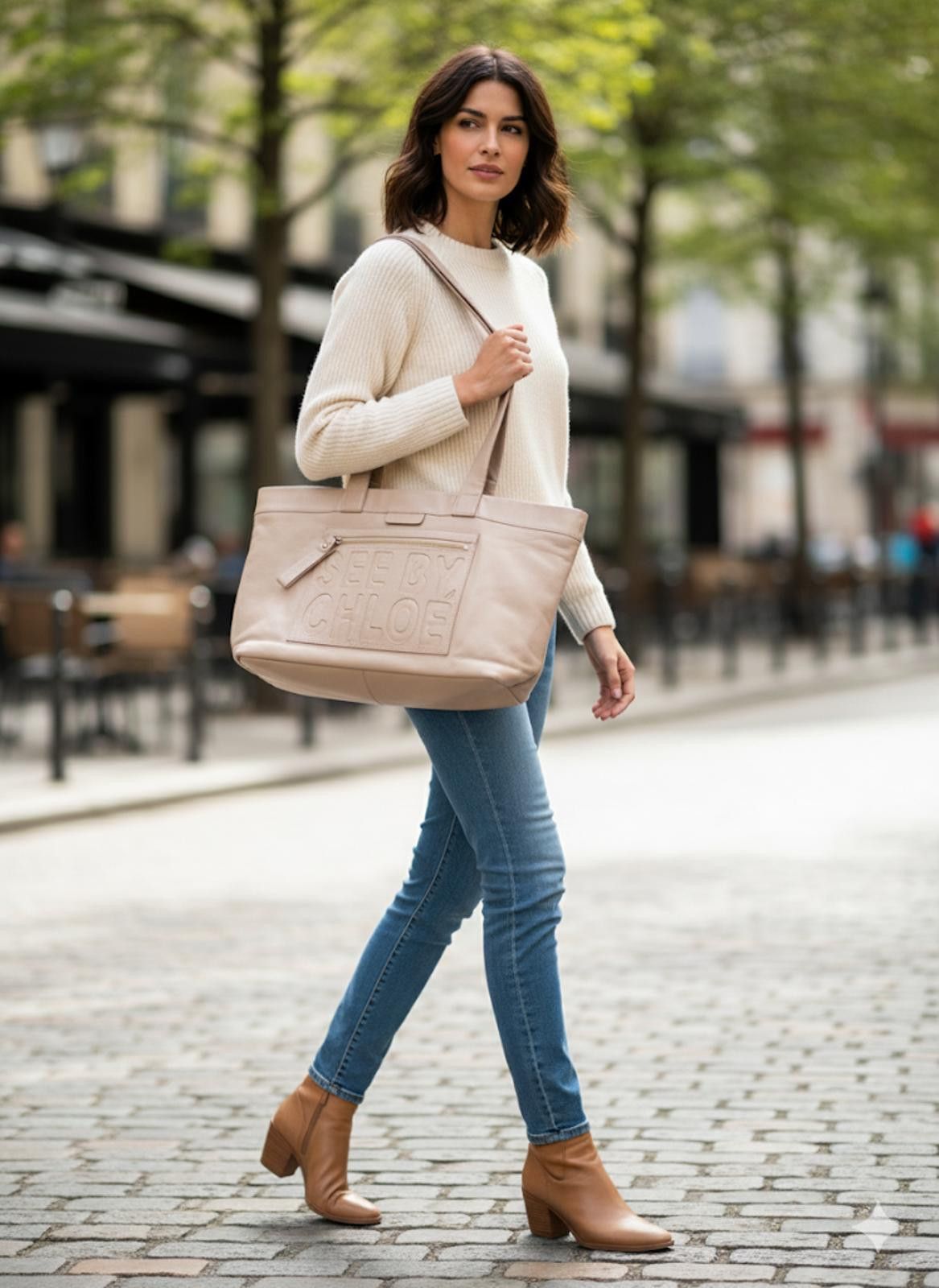 Other See by Chloé Beige Leather Tote Bag Size ONE SIZE - 2 Thumbnail