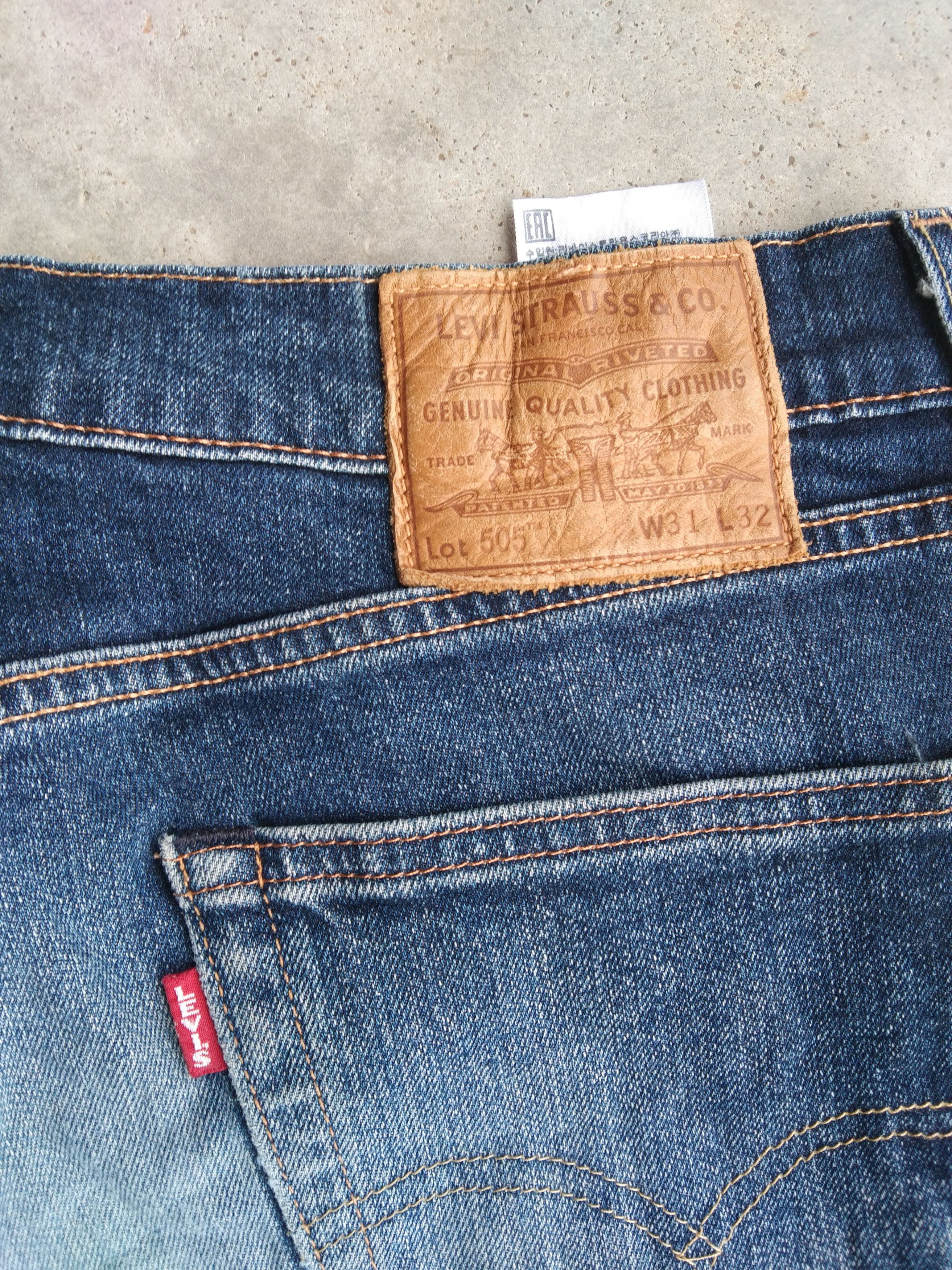 Levi's Vintage Levi's Jeans 505 Big E Distressed Denim 31x30 Size US 31 - 6 Thumbnail