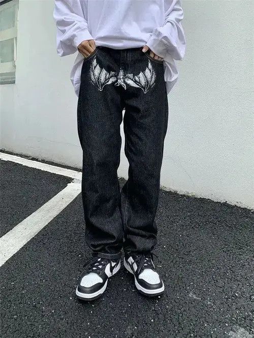 Japanese Brand VIBE FACES Graphic Black Streetwear Denim Jeans Size US 32 / EU 48 - 4 Thumbnail