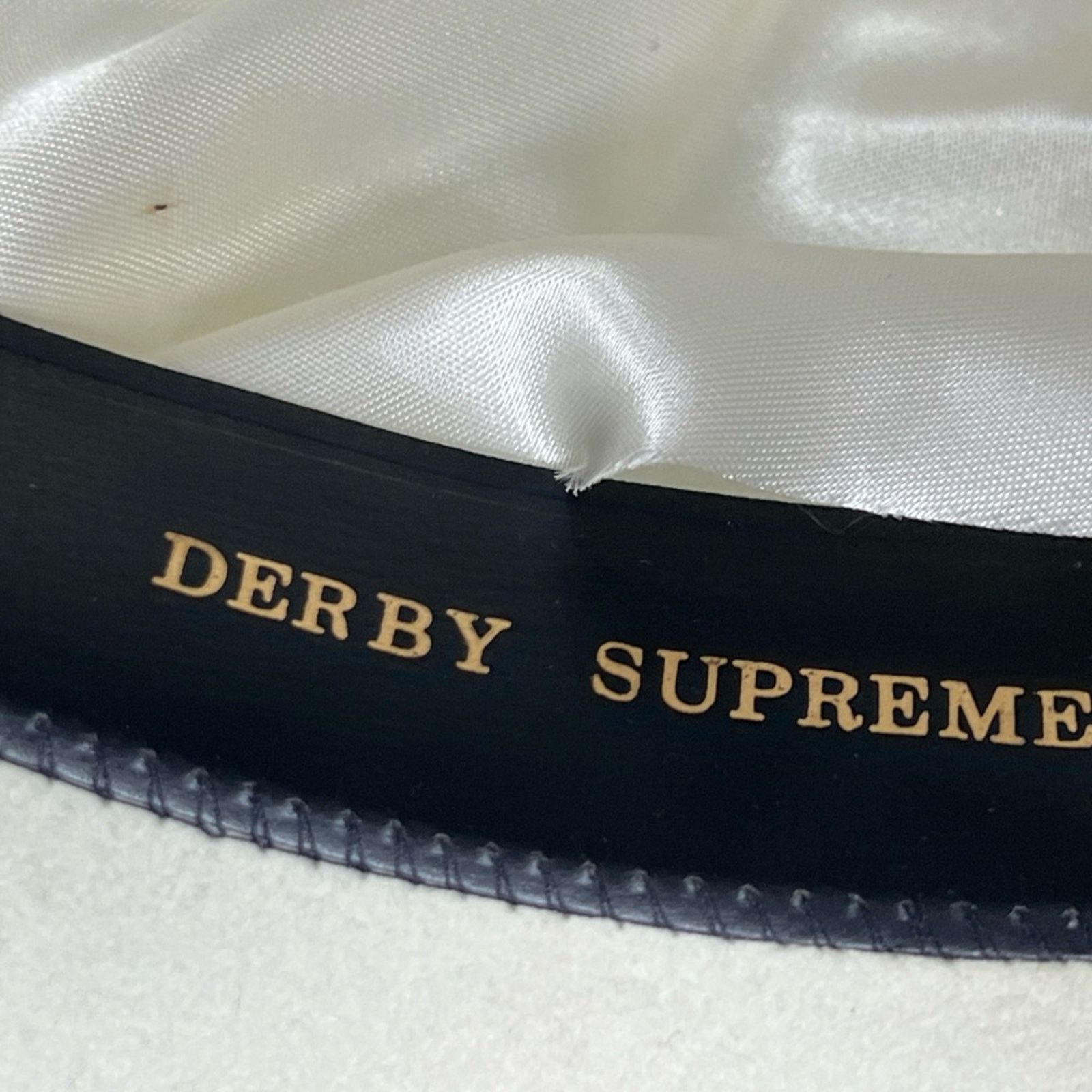 Vintage Derby Hat White 100% Wool Park Royal Supreme Made USA RARE Size ONE SIZE - 9 Thumbnail