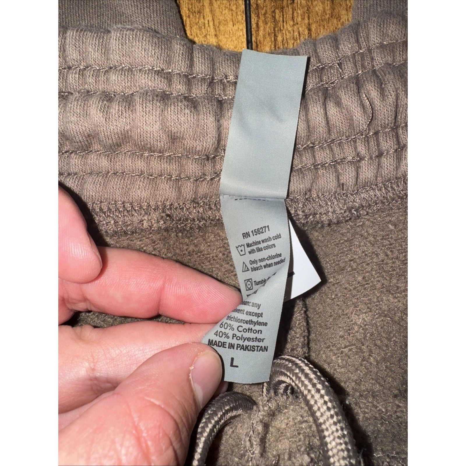 Japanese Brand Hood Raised Taupe Heavyweight Jogger Sweatpants Large 34x30 Size US 34 / EU 50 - 6 Thumbnail