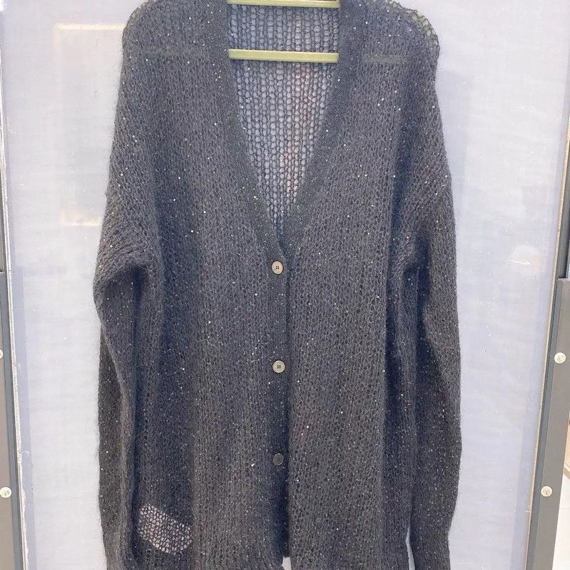 Miu Miu Miu Miu Black Cardigan Sweater for Women 0089 Size L / US 10 / IT 46 - 1 Thumbnail
