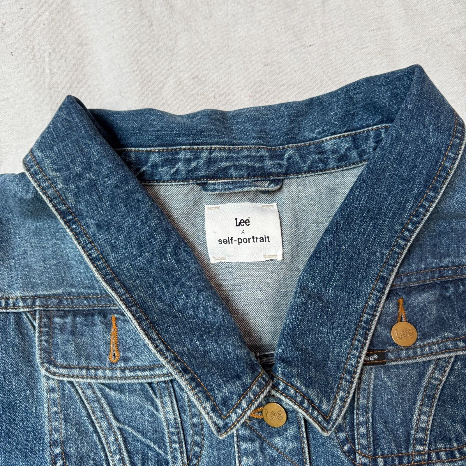 Lee SS19 Self Portrait x Lee Denim Trucker Jacket Women's Medium Size M / US 6-8 / IT 42-44 - 4 Thumbnail