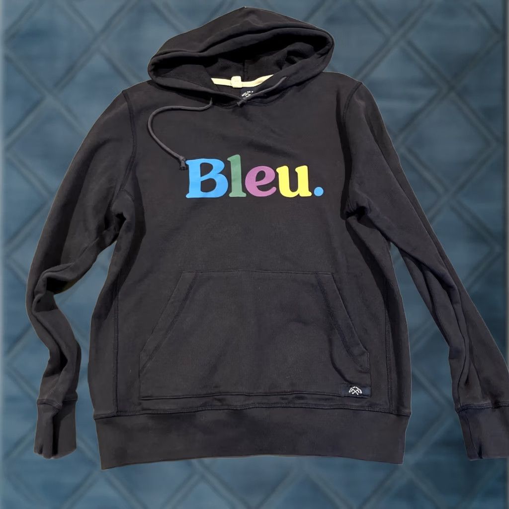 Bleu De Paname Bleu De Paname BLEU Pullover Hoodie France Blue Medium Men's RARE Made Size US M / EU 48-50 / 2 - 1 Thumbnail