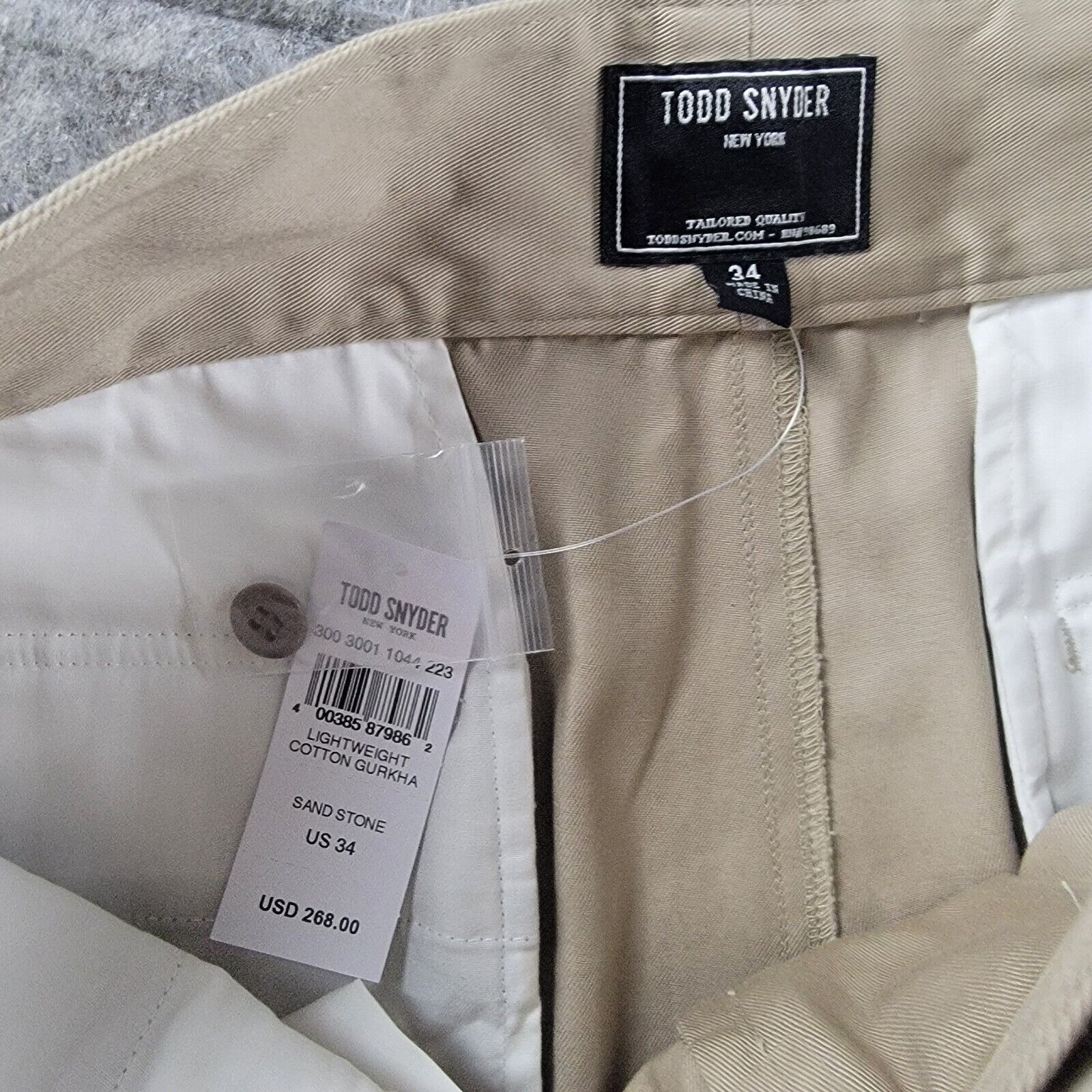 Todd Snyder Todd Snyder Mens Cotton Gurkha Trouser Pants Size US 34 / EU 50 - 12 Thumbnail