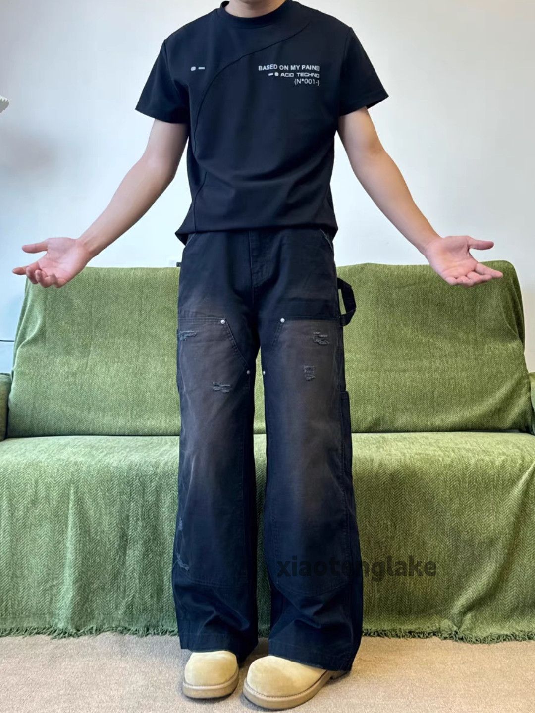 Jean × Vintage washed faded utility loose baggy carpenter cargo pants Size US 30 / EU 46 - 1 Thumbnail