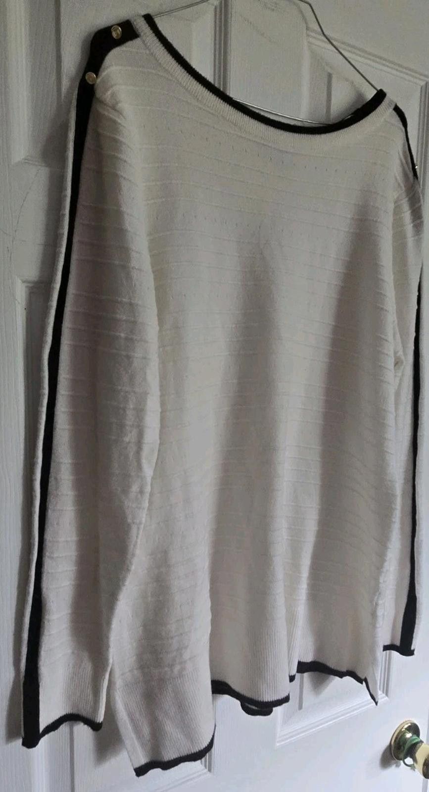 Other Liz Claiborne Womens Sweater Blouse Top Size Large L Cream Size L / US 10 / IT 46 - 5 Thumbnail