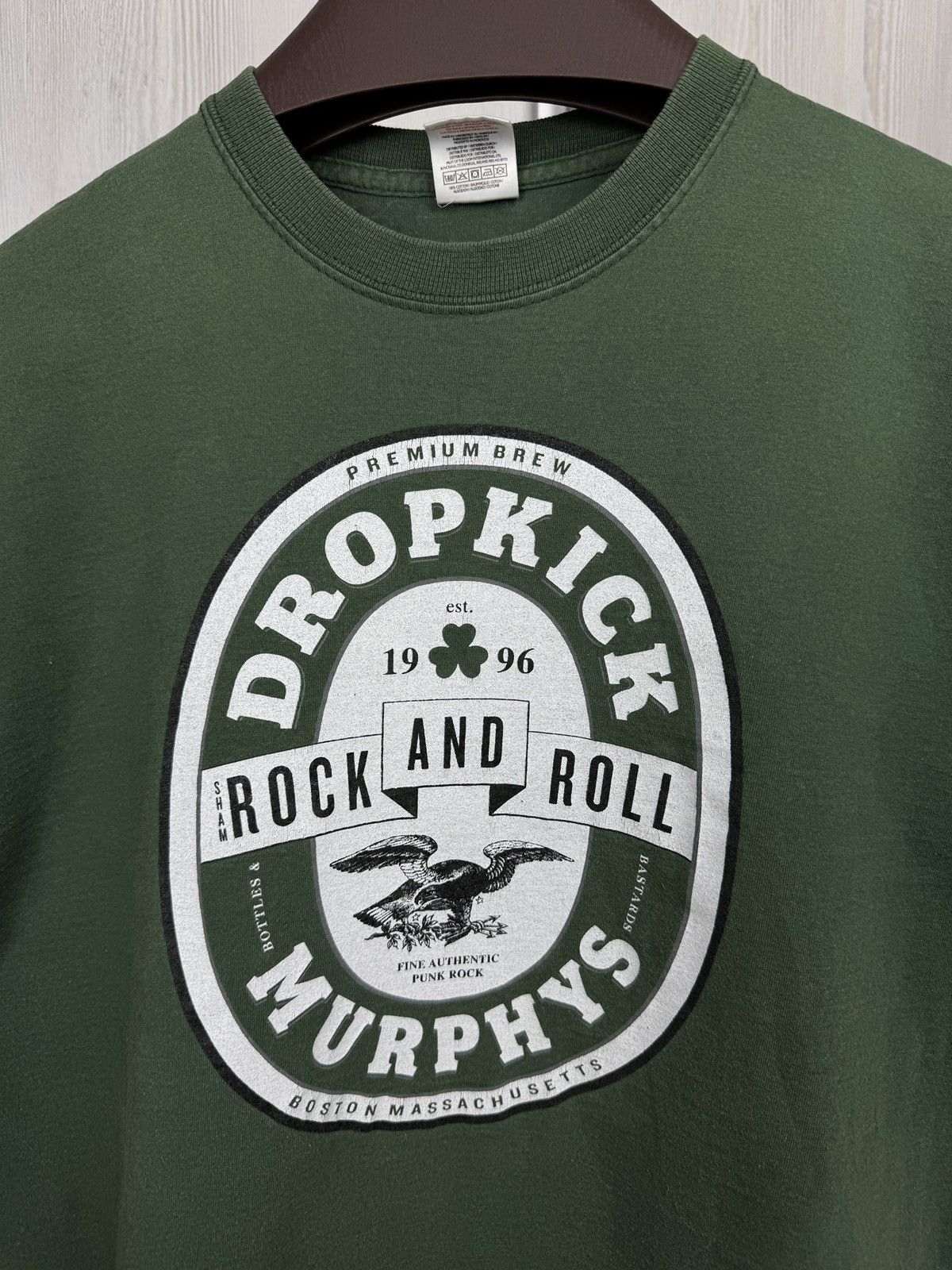 Fruit Of The Loom Vintage y2k Dropkick Murphys Band Tee Shamrock And Roll Punk Size US M / EU 48-50 / 2 - 4 Thumbnail