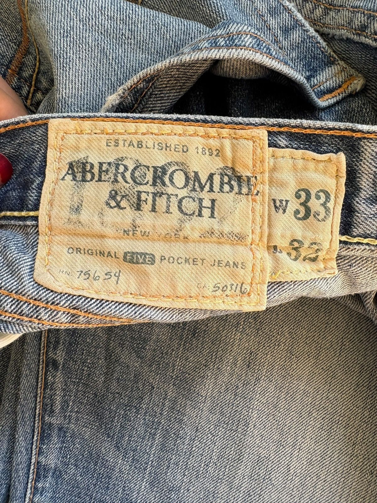 Abercrombie & Fitch Vintage Abercrombie Mud Wash Distressed Bootcut Flare Jeans Size US 34 / EU 50 - 10 Thumbnail