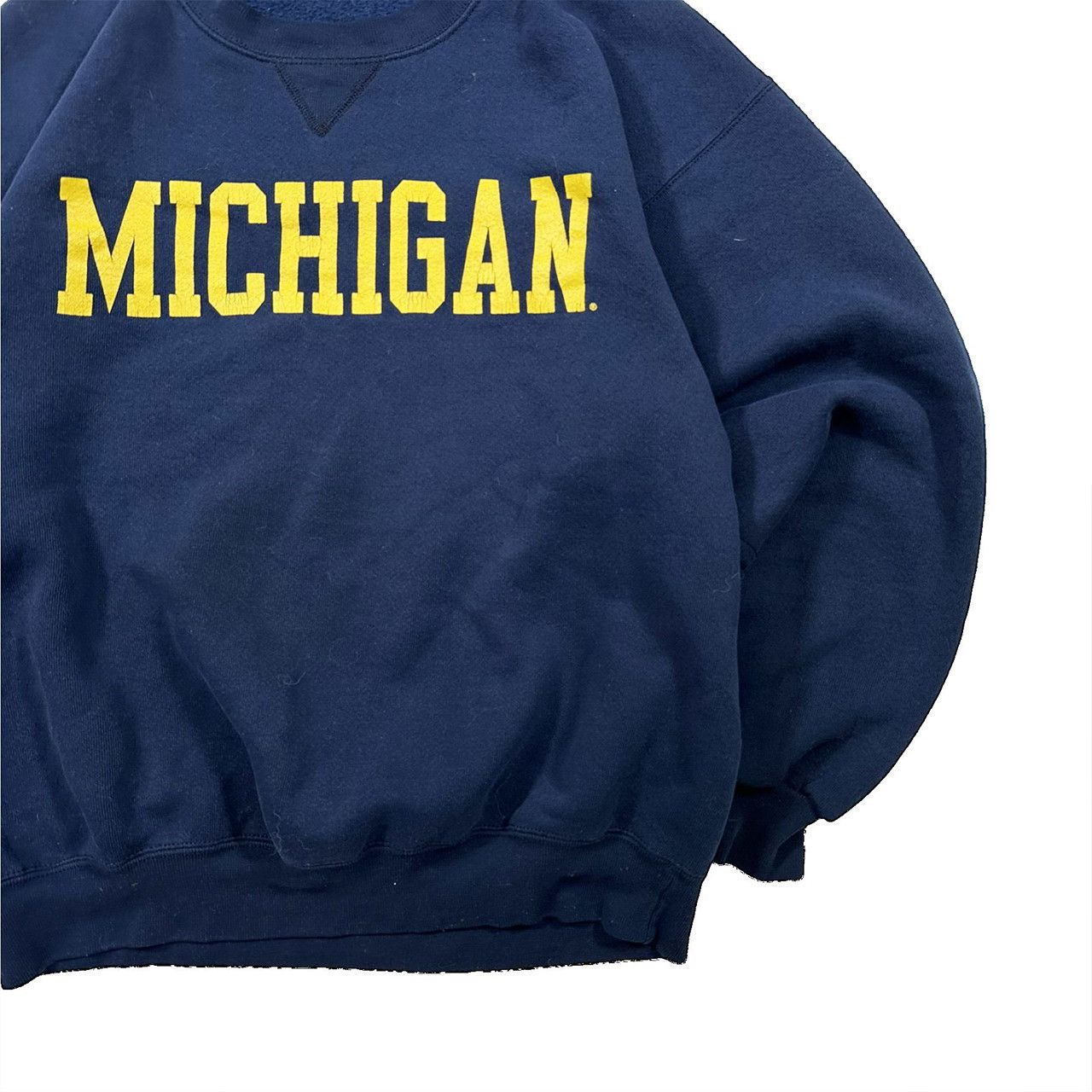 Vintage Vintage 90s Michigan Spellout Big Print College Sweater Size US M / EU 48-50 / 2 - 3 Thumbnail