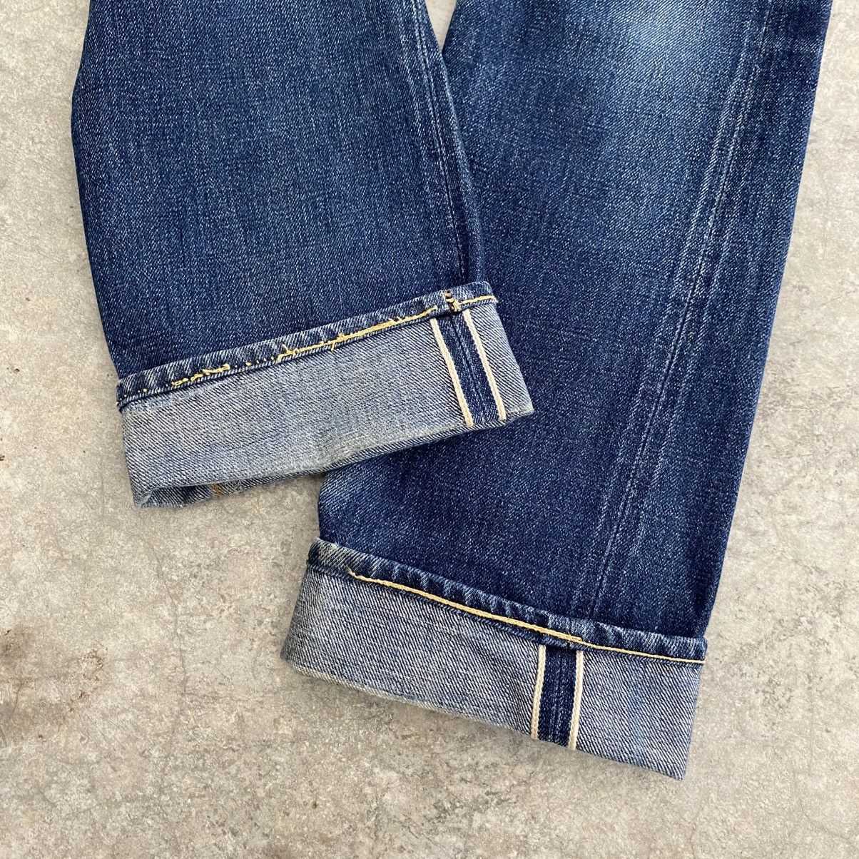 Denime Vintage 90’s Denime Japan Faded Blue Selvedge Jeans Size US 30 / EU 46 - 2 Thumbnail