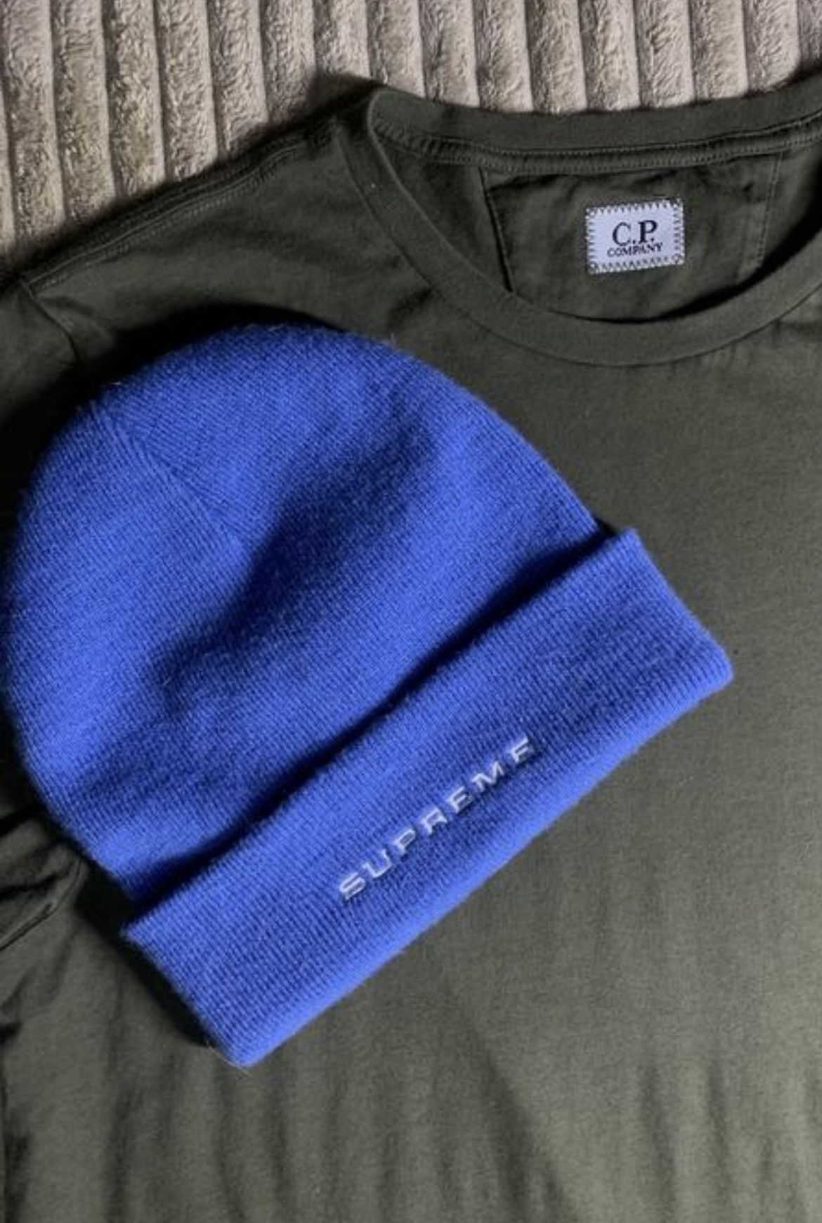 Nike × Supreme Nike x Supreme Blue Beanie Hat Size ONE SIZE - 2 Thumbnail
