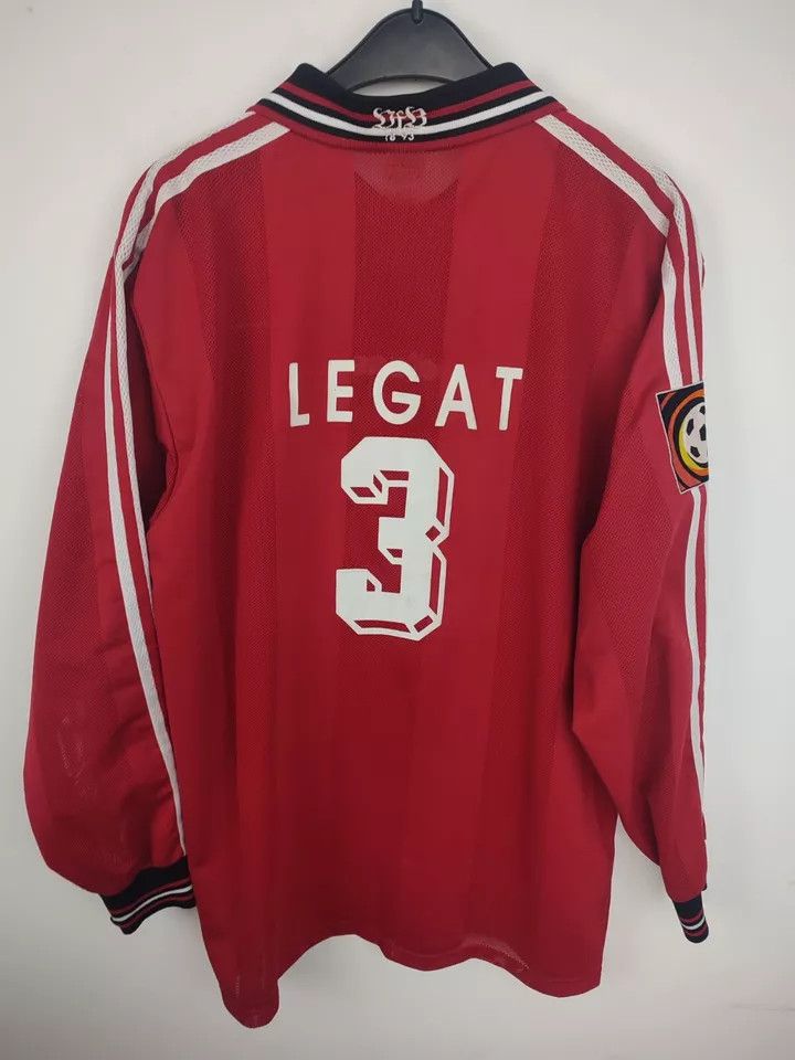 Adidas VfB Stuttgart 1996/97 away FOOTBALL Kit SHIRT JERSEY #3 Size US L / EU 52-54 / 3 - 15 Thumbnail