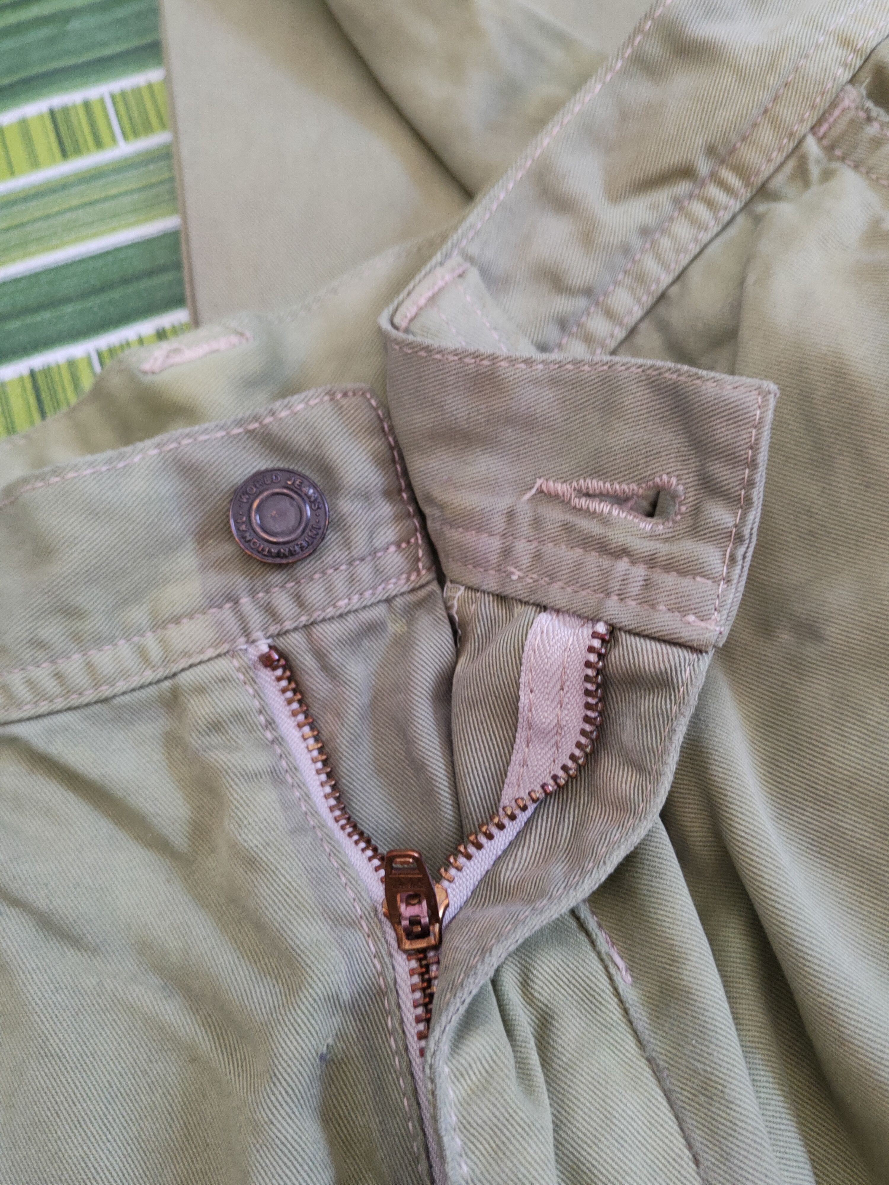 Japanese Brand Evenriver Green Faded Multipocket Cargo Pants #S2121 Size US 34 / EU 50 - 12 Thumbnail