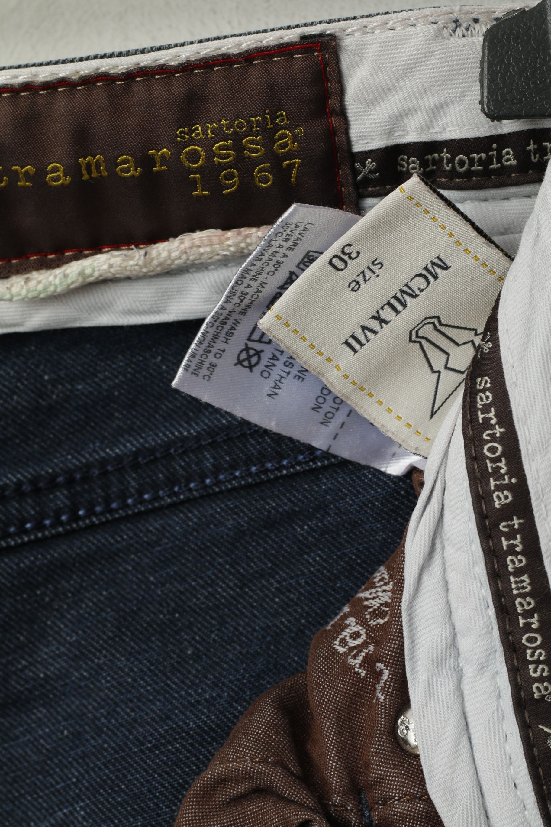 Vintage Santoria Tramarossa Men 30 Trousers Grey Leonardo 6631 Size US 30 / EU 46 - 4 Thumbnail