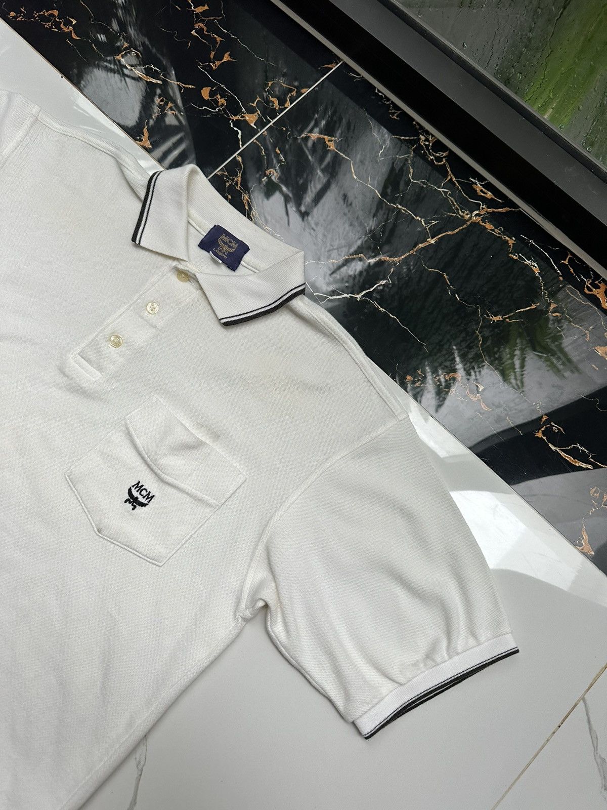 MCM × Vintage MCM VINTAGE BASIC LOGO LUXURY POLO T-SHIRT Size US M / EU 48-50 / 2 - 4 Thumbnail