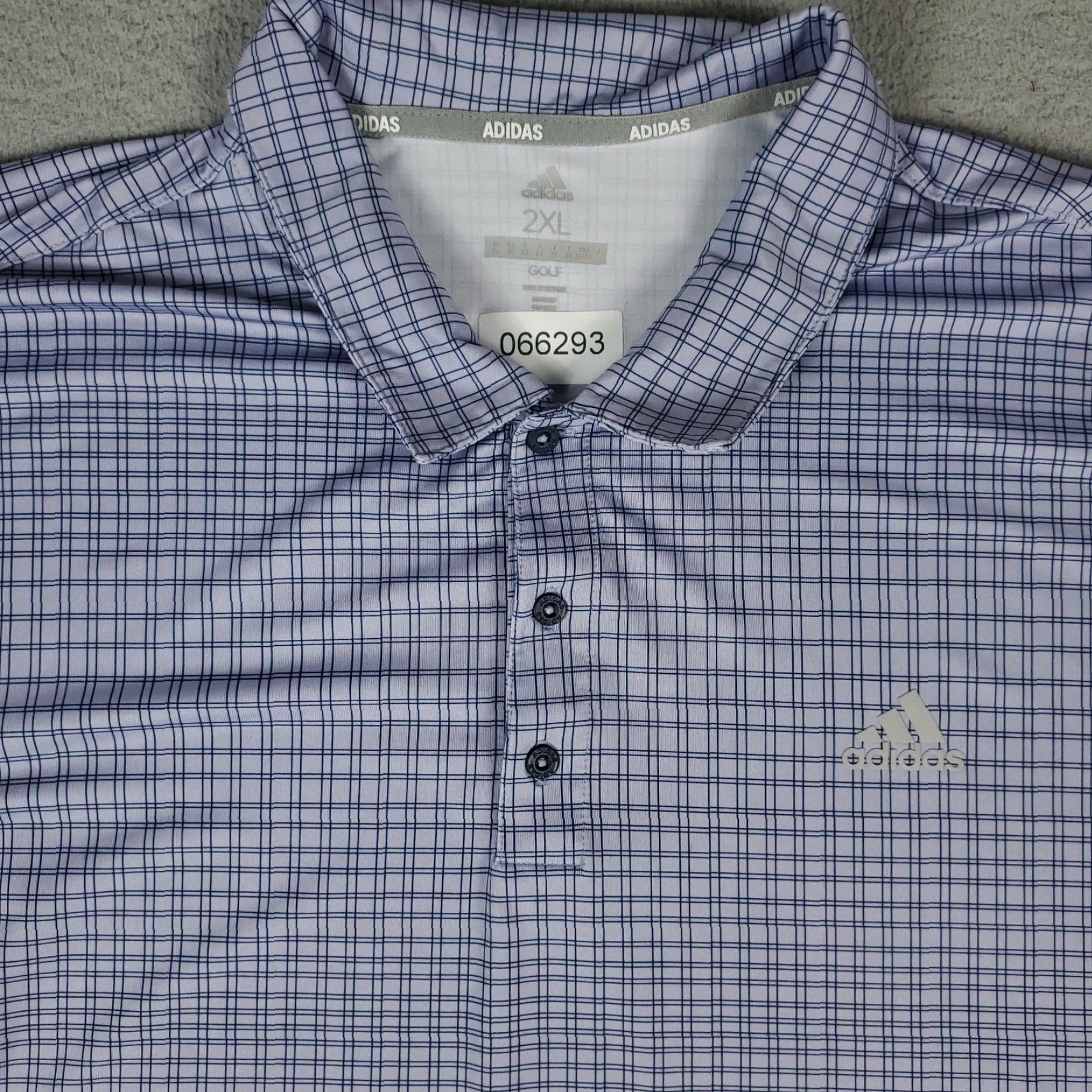 Adidas Adidas Polo Shirt Mens 2XL Blue Plaid Golf Casual Short Sleeve Shirt Polo Mens 2XL Blue Plaid Golf Casual Short Sleeve Size US XXL / EU 58 / 5 - 2 Thumbnail