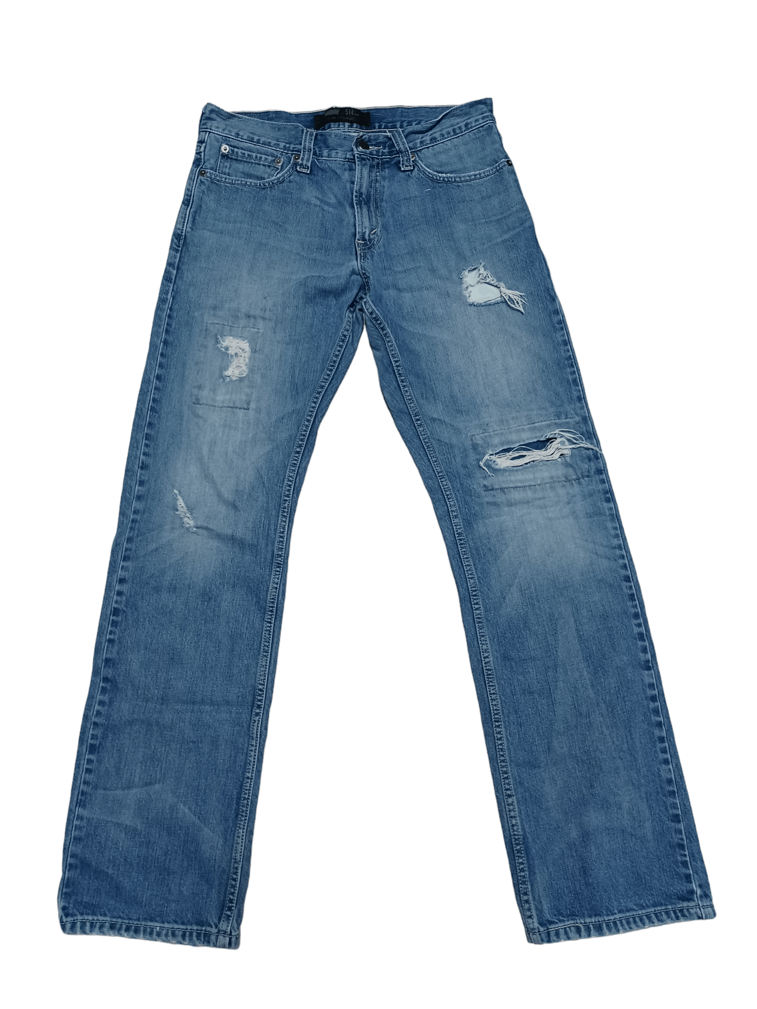 Levi's Vintage Clothing VINTAGE LEVIS 514 DISTRESSED SLIM STRAIGHT JEANS JAPANESE Size US 31 - 1 Thumbnail